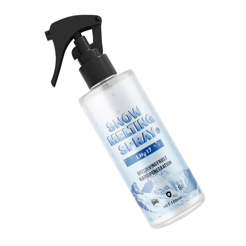 Schneetaumittel, tragbarer Glasenteiser Winter Autopflege, Auto Schnee Schmelzspray, Windschutzscheiben-Eisentferner, 100 ml Enteisungslösung, effektiver tragbarer Enteiser für schnelles von Wiuejg