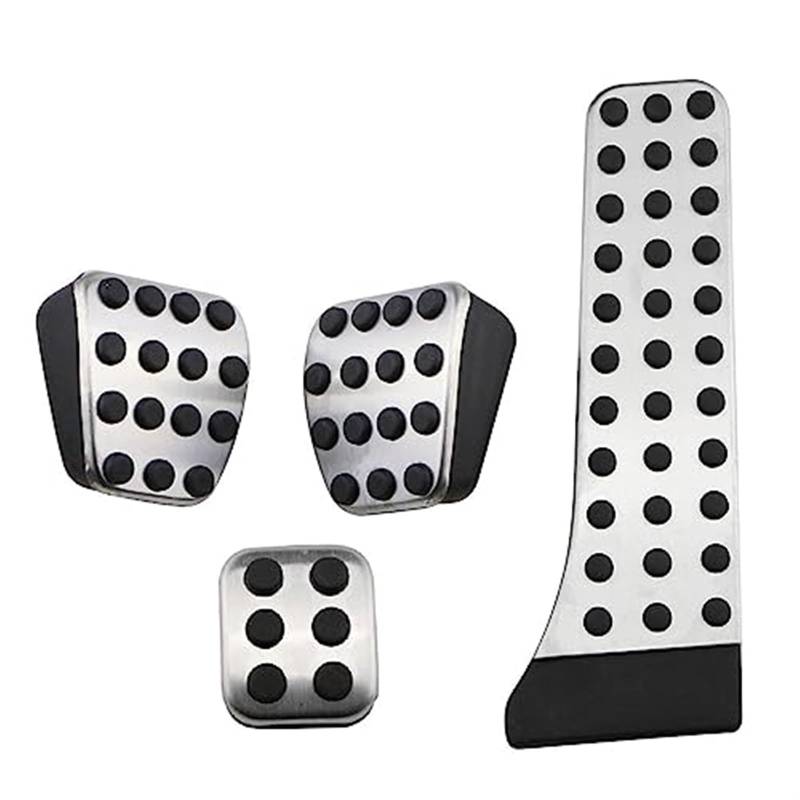 Auto-Pedalbezug-Set, Wivplex For, W124 W202 W203 W140 W208 W210 W211 W220 R170 R171 R-Klasse Auto Gas Bremse Kupplung Pedal Pad Abdeckung Zubehör Fußpedalabdeckung(Black MT WITH REST) von Wivplex