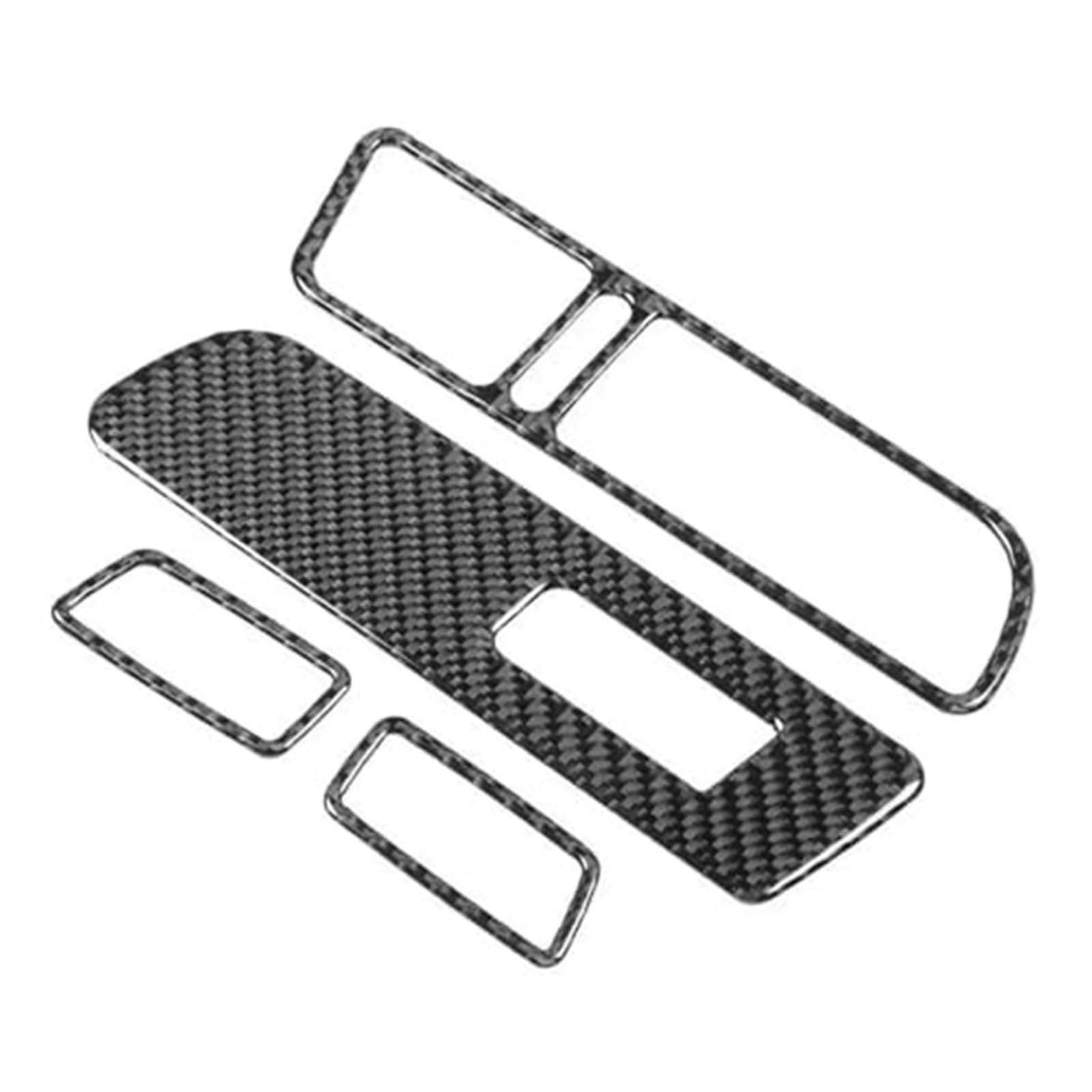 Kfz -Fensterschalter Trim, Wivplex 4-teilige Schalterfeldabdeckung, for Volkswagen, Kohlefaser-Fensterheber, Auto-Innendekoration 2010-2016, Fenstersteuerungsverkleidung von Wivplex