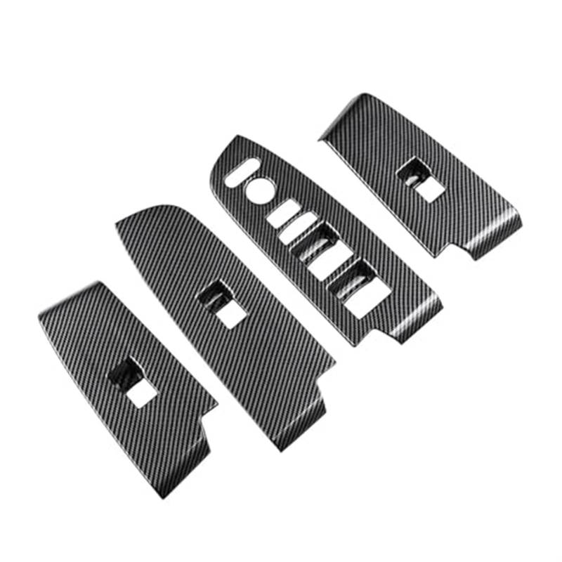 Kfz -Fensterschalter Trim, Wivplex Fensterglas-Lift-Taste, Zierschalter for HRV HR-V, for Vezel, 2021 2022 RHD, Carbon Fiber Armlehne Panel Aufkleber Abdeckung Tür Fenster Steuerung Zierleiste von Wivplex