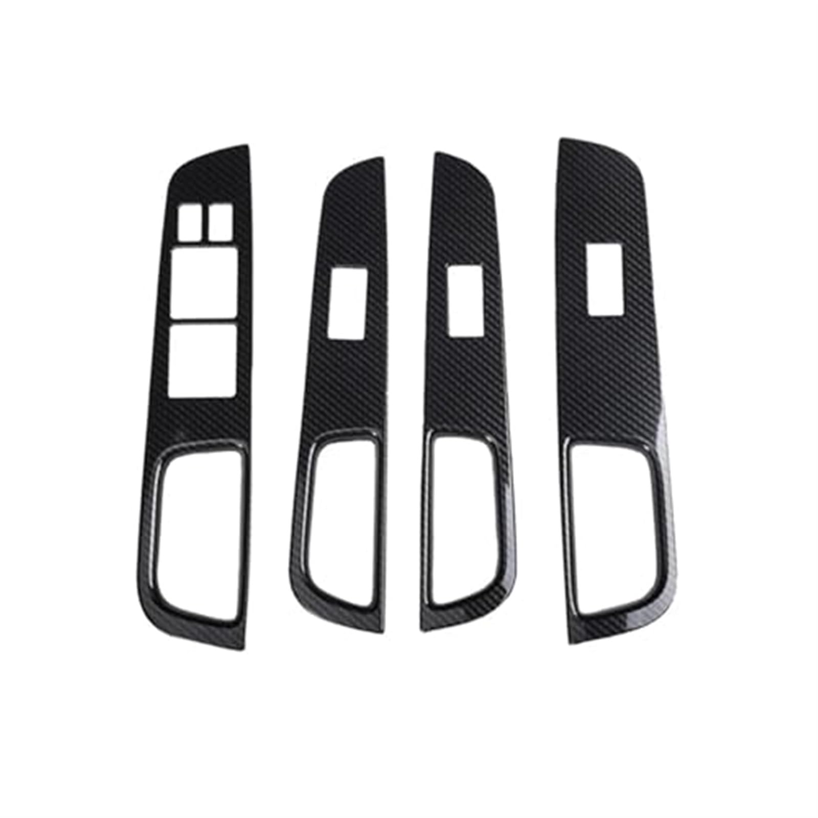 Kfz -Fensterschalter Trim, Wivplex Verkleidung for Autofensterglas-Hebeknopf, for Nissan Tiida RHD 2005-2010, Carbonfaser-Türarmlehnenverkleidung, Schalter, Fenstersteuerung von Wivplex