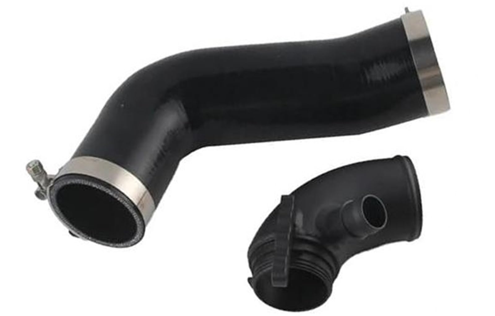 Motorluftansaugrohr, Wivplex Lufteinlass-Silikon-Ansaugschlauchrohr Turbo-Einlassbogen, for VW, for Golf, MK7 R(BLACK Black) von Wivplex