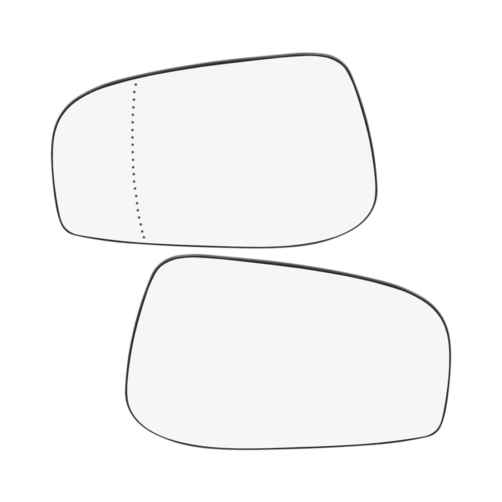 Wivplex, for Volvo, S80 S60 Spiegelglas beheizt mit Trägerplatte Seitenrückspiegelglas 2004 2005 2006 Ersatzspiegelgläser(1pair) von Wivplex