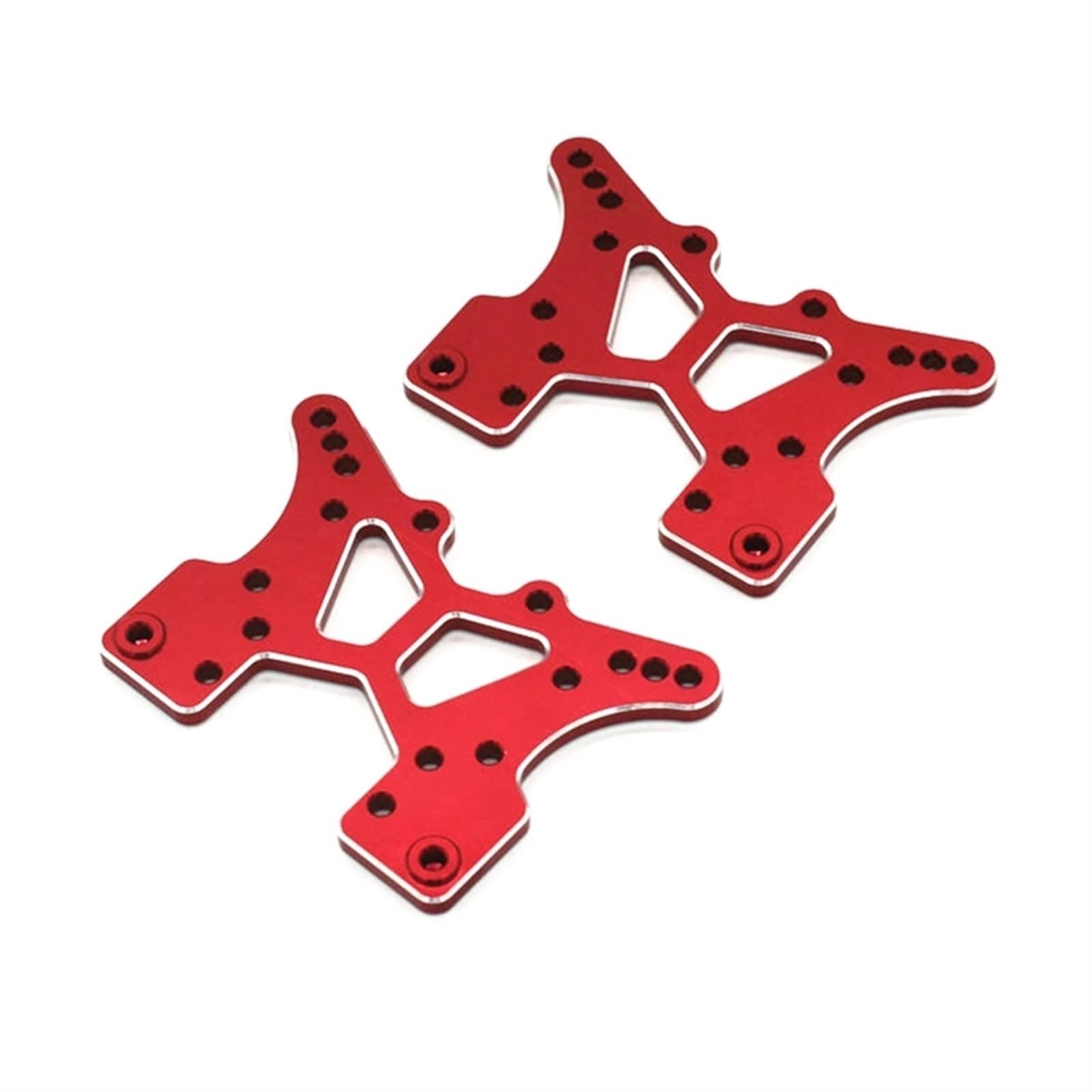 Wivplex 2 Stück Metall-Stoßdämpferbrücke vorne und hinten, for EA1023 JLB Racing Cheetah 11101 21101 J3 Speed ​​1/10 RC Car Rc-Auto-Stoßdämpferhalterung von Wivplex