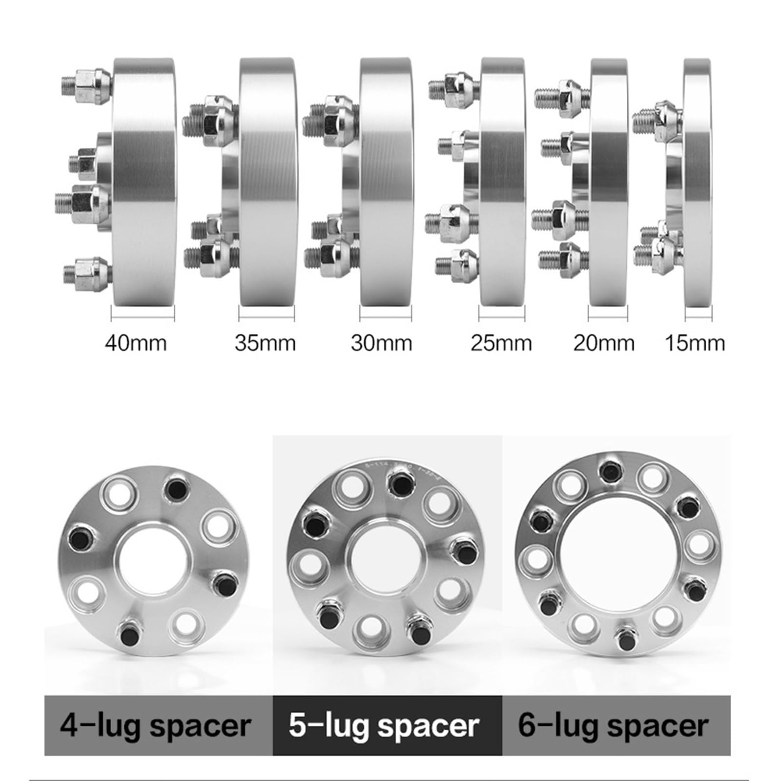 Wivplex 2 stück PCD 4X100 Zentrum Bohrung 56,6mm 20/25/30/35mm Rad Spacer Adapter M12XP 1,5, for Fiat, for Opel, Spurverbreiterungen(2PCS 35mm Silver) von Wivplex