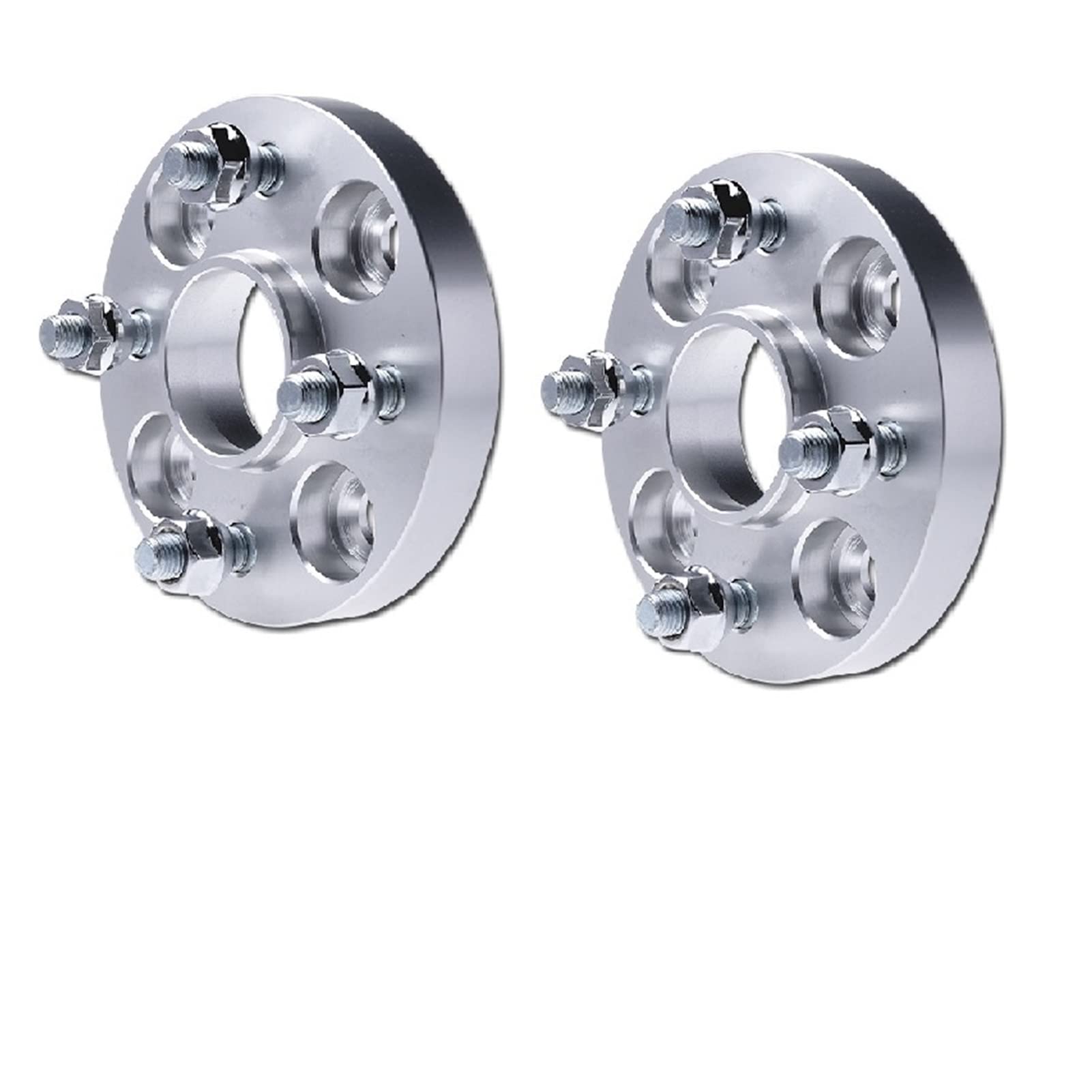 Wivplex 2 stück PCD 4x108 CB 63,4mm Spurverbreiterung Adapter, for Ford, for Ecosport, for Fiesta, for Mustang, 1974-1993 Spurverbreiterungen(2PC silver-25mm) von Wivplex