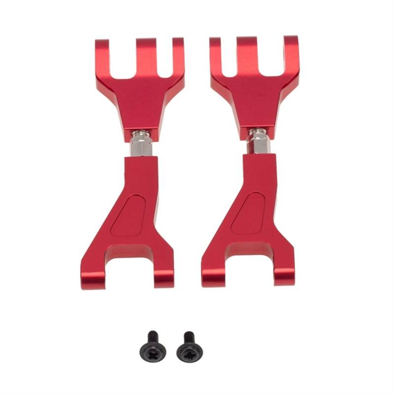 Wivplex 2Pcs Aluminium Vorne Hinten Oberen Querlenker, for 1/10, for Redcat, for Blackout XTE SC XBE (Pro) Upgrade Teile Zubehör Aufhängungsarm-Set(Red) von Wivplex