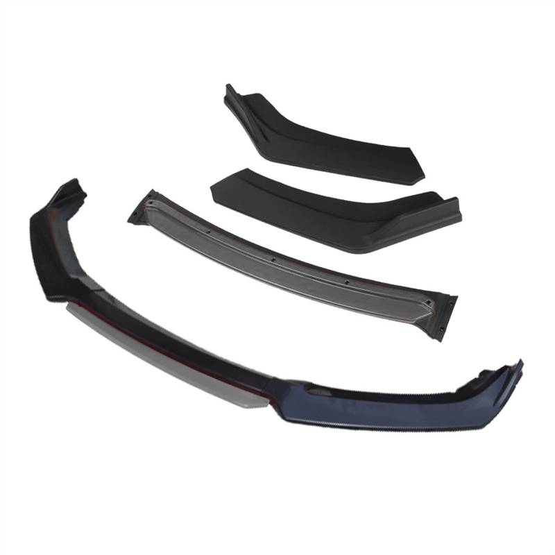 Wivplex 3 Stück Auto Frontstoßstange Lippensplitter Diffusor Lip Body Kit Spoiler Stoßstangen, for Ford, for Focus, 2008-2018 Schwarz Kinnspoiler für die vordere Stoßstange(4pcs+Grey) von Wivplex