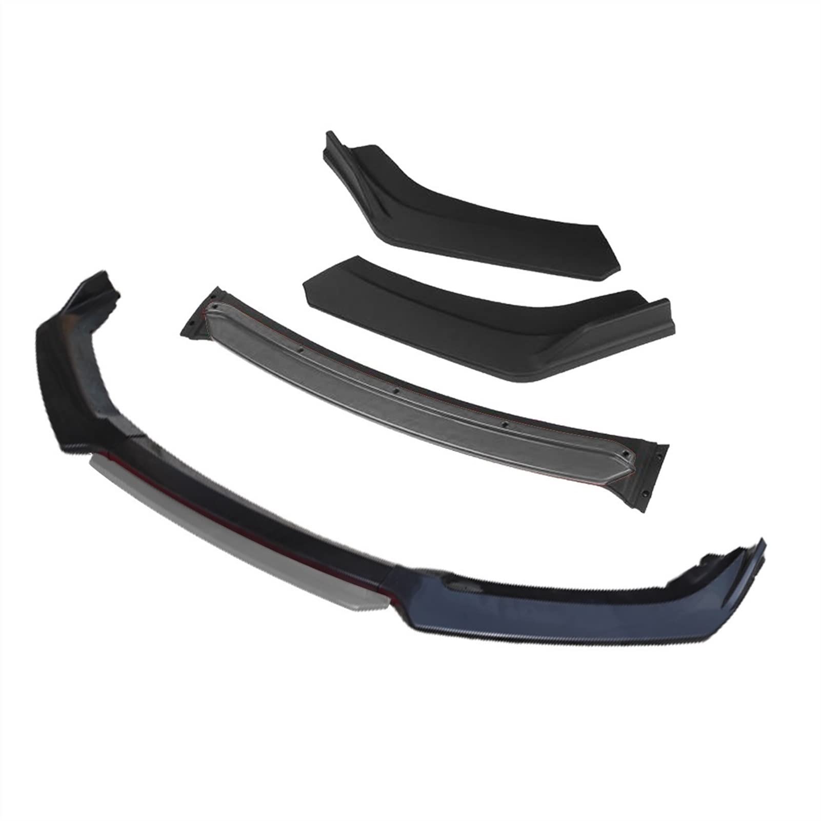 Wivplex 3 Stück Auto Frontstoßstange Lippensplitter Diffusor Lip Body Kit Spoiler Stoßstangen, for Hyundai, for Elantra, 2000–2020, Schwarz Frontspoiler(4pcs+Grey) von Wivplex