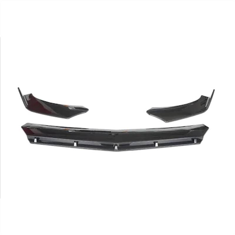 Wivplex 3 Stück Auto-Frontstoßstangenlippe, glänzend, Splitter, Diffusor, Body-Kit, Spoiler, hell, for Citroen, C3 2011–2015, Schwarz Frontspoiler von Wivplex