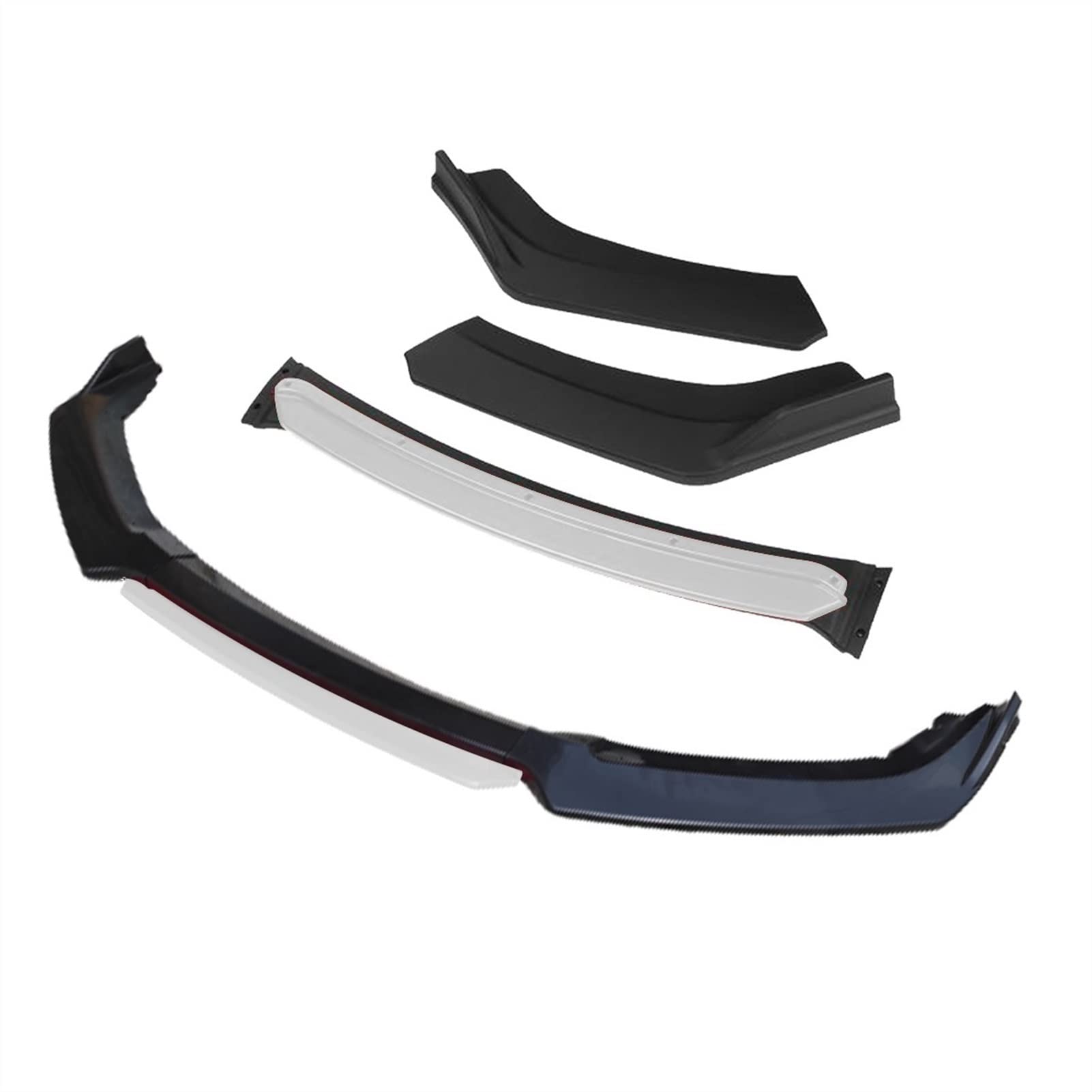 Wivplex 3 Stück Autozubehör Frontstoßstange Lippensplitter Diffusor Lip Body Kit Spoiler Stoßstangen, for Renault, Megane 3 Schwarz Frontspoiler(4pcs+White) von Wivplex