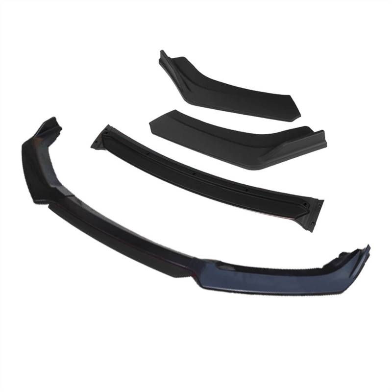 Wivplex 3 Stück Zubehör Auto Frontstoßstange Lippendiffusor Body Kit Spoiler, for Opel, for Vauxhall, Astra K Schwarz Kinnspoiler für die vordere Stoßstange(4pcs+Black) von Wivplex