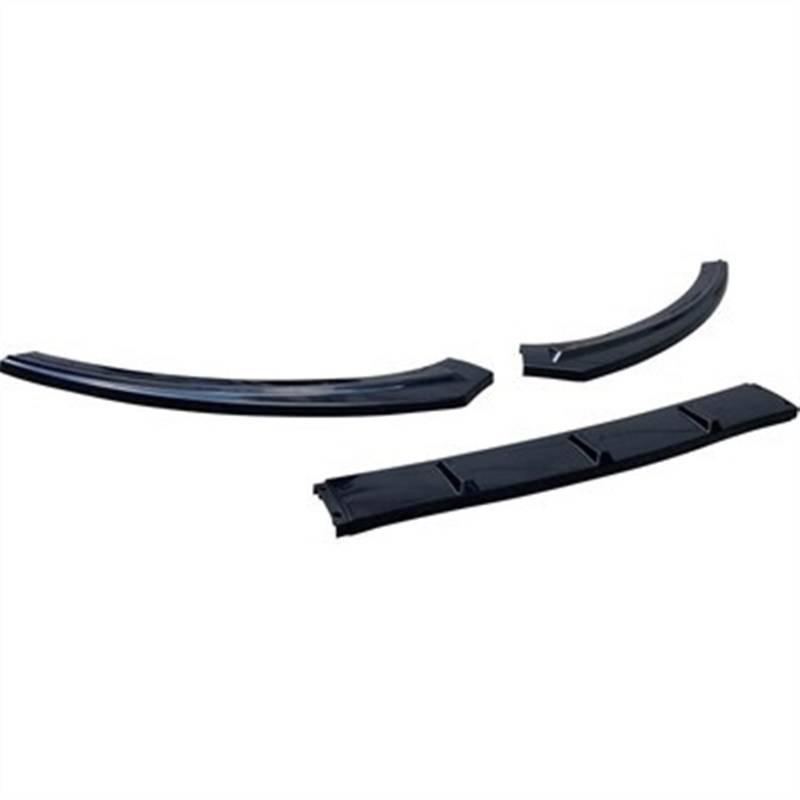 Wivplex 3-teiliges Auto-Frontstoßstangen-Lippensplitter-Diffusor-Lippenkörper-Kit, Spoiler-Stoßstangen, for, for Seat, Leon MK2 2005–2012, Schwarz Kinnspoiler für die vordere Stoßstange von Wivplex