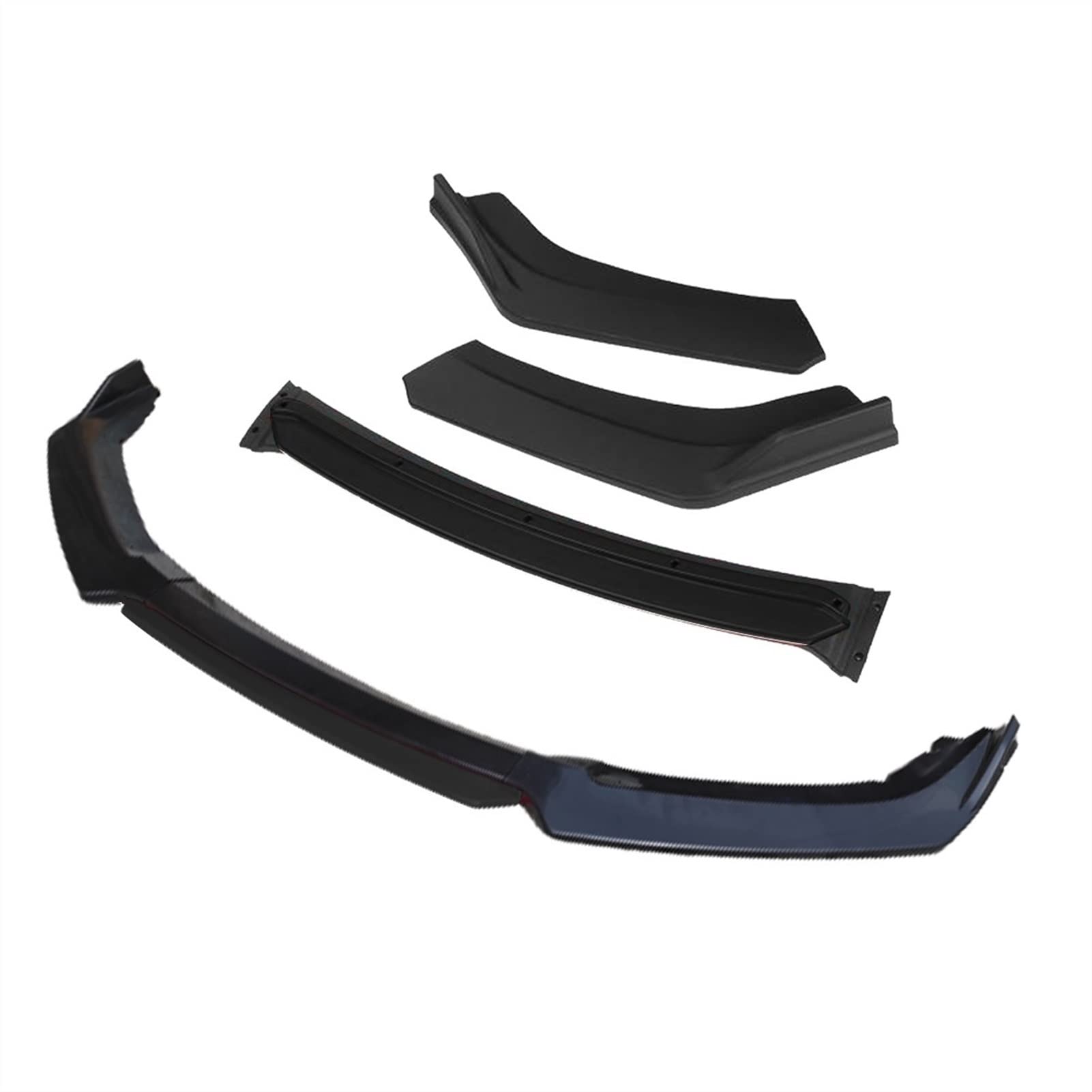 Wivplex 3-teiliges Zubehör for Auto-Frontstoßstange, Lippendiffusor, Body-Kit, Spoiler, for Renault, Fluence, Schwarz Kinnspoiler für die vordere Stoßstange(4pcs+Black) von Wivplex