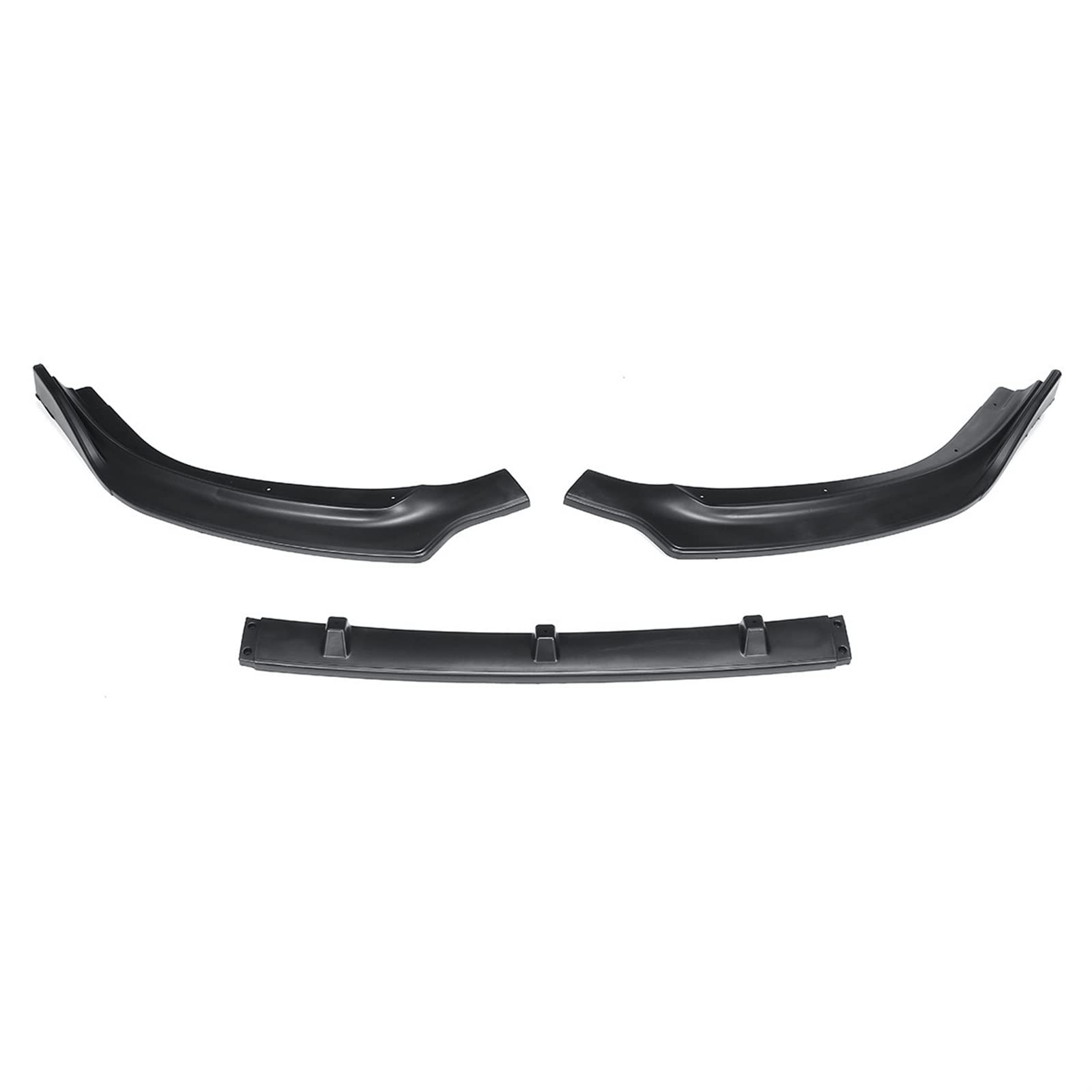 Wivplex 3PCS Carbon Look Schwarz Auto Front Stoßstange Splitter Lip Diffusor Spoiler Body Kit, for Toyota, Highlander 2017 2018 2019 Kinnspoiler für die vordere Stoßstange(Matte Black) von Wivplex