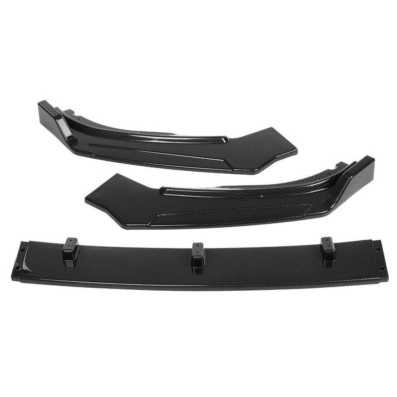 Wivplex 3PCS Schwarz Carbon Look Auto Vordere Stoßstange Lip Body Kit Splitter Spoiler Diffusor Deflektor Lippen Schutz, for VW, for Passat 2020 Kinnspoiler für die vordere Stoßstange(Carbon Fiber Loo von Wivplex