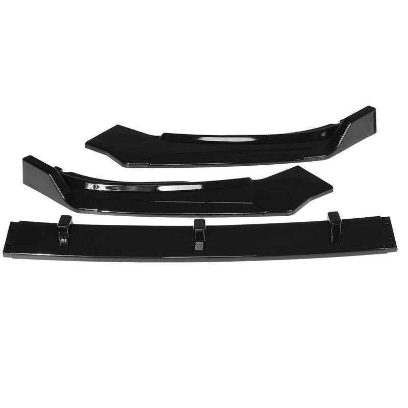 Wivplex 3PCS Schwarz Carbon Look Auto Vordere Stoßstange Lip Body Kit Splitter Spoiler Diffusor Deflektor Lippen Schutz, for VW, for Passat 2020 Kinnspoiler für die vordere Stoßstange(Glossy Black) von Wivplex