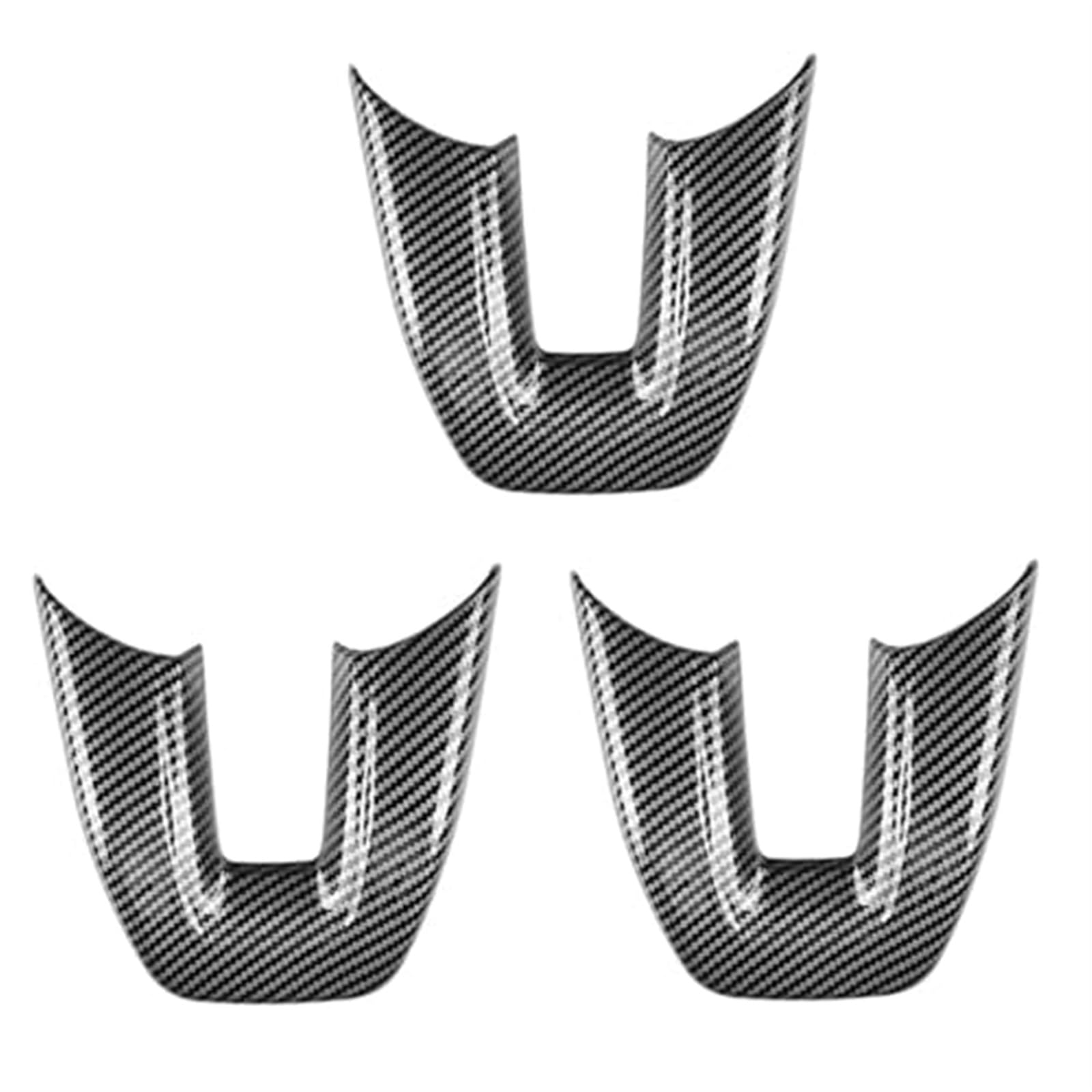 Wivplex 3X Carbon V Carbon Kombinierter Fahrzeugstil Radschließer Panel Cut Dekoration Aufkleber Rahmen, for Vezel, HR-V HRV 2021 2022 Lenkradverkleidung von Wivplex