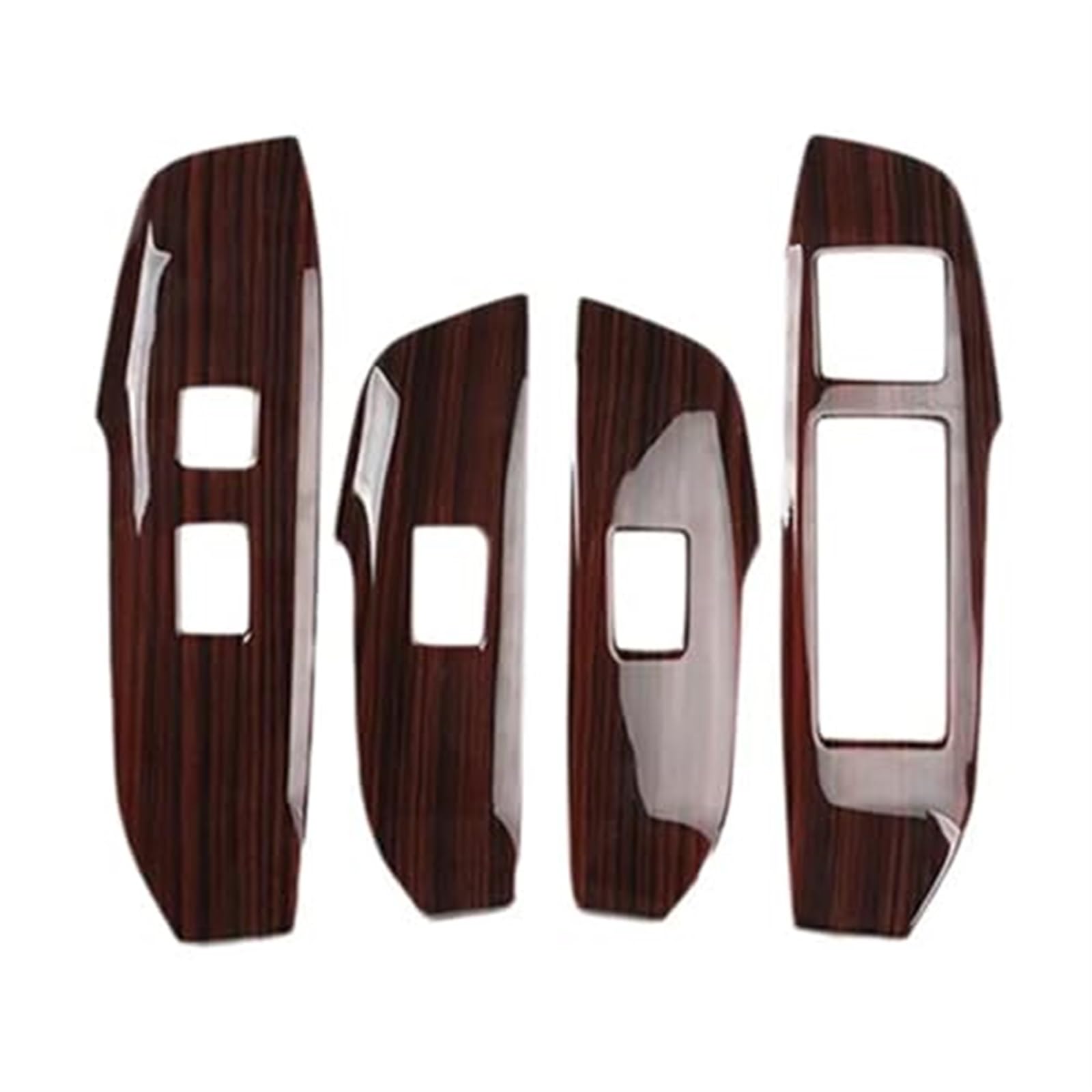 Wivplex 4 STK Autofensterschalter-Einstellabdeckung Aufkleber Fensterknopfdekoration Ersatz, for Lexus, NX 300H 200T LHD A Fenstersteuerungsverkleidung Blende für Fensterheberschalter(BLACK Wood Grain von Wivplex