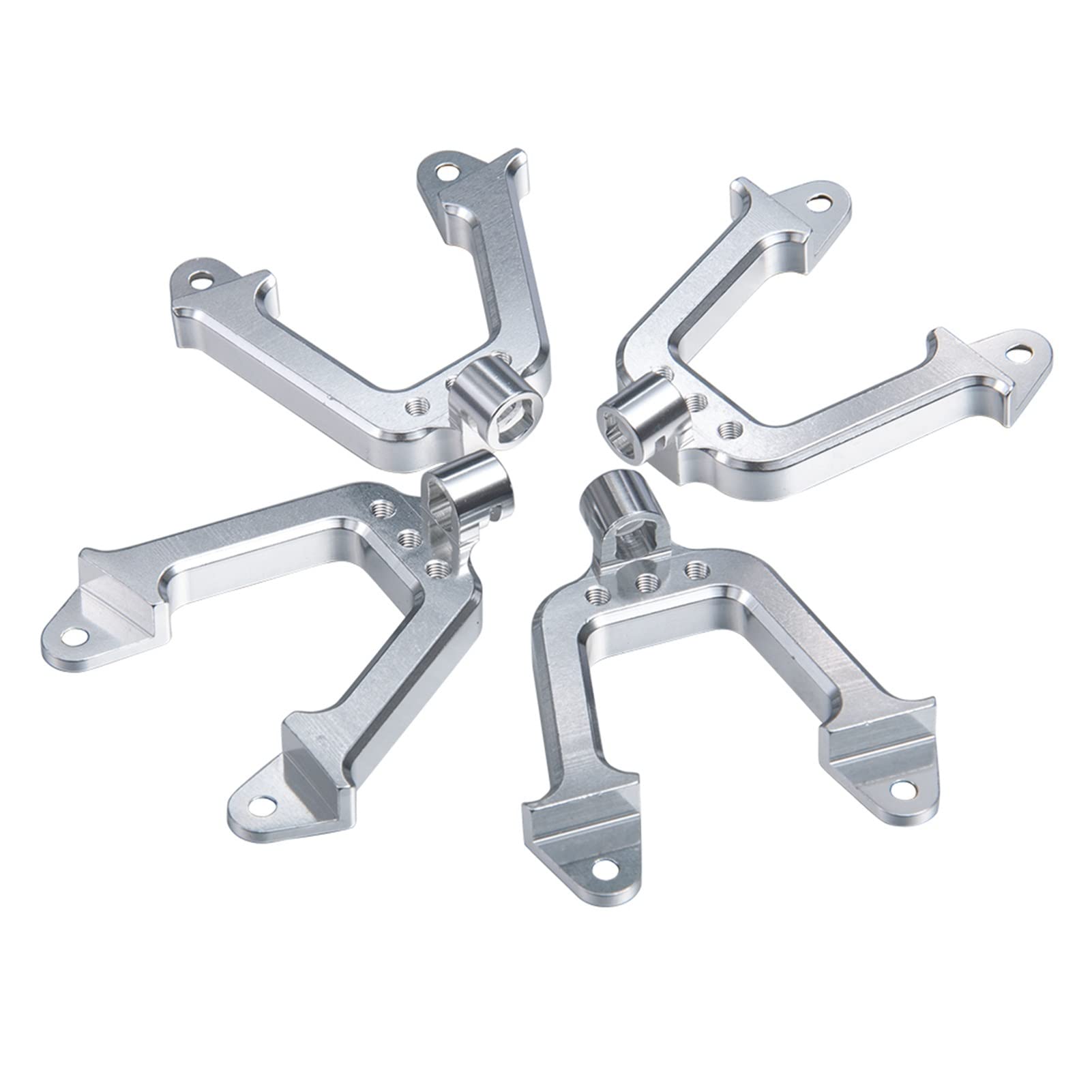 Wivplex 4PCS RC Auto CNC Aluminium Stoßdämpfer Türme Mount Post Lift Stoßdämpfer, for 1/10 RC Crawler Axial SCX10 Rc-Auto-Stoßdämpferhalterung von Wivplex