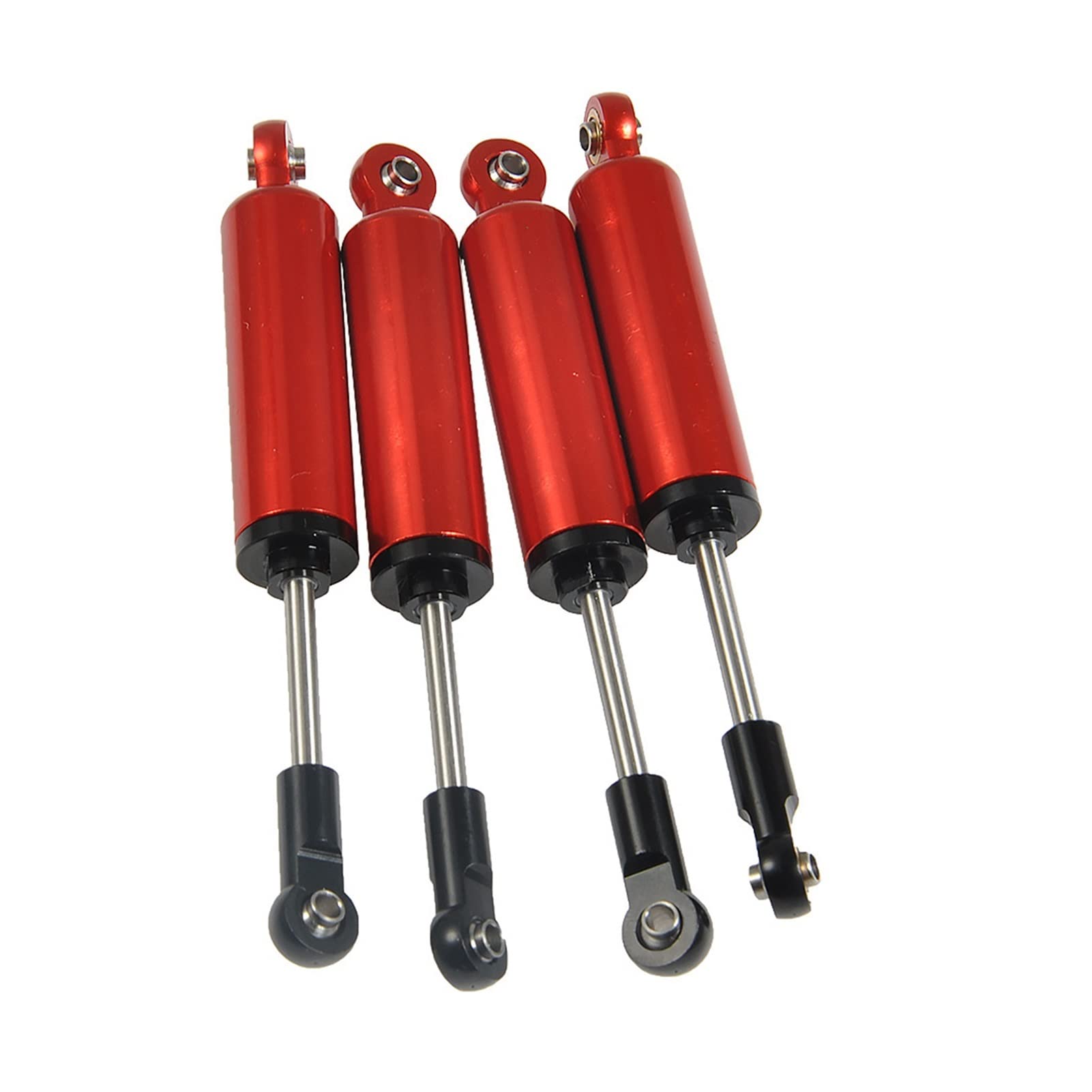 Wivplex 4PCS RC Car Eingebauter Feder-Stoßdämpfer-Dämpfer 100mm, for 1:10 Axial SCX10 D90 TRX-4 D110 RC Crawler Truck Rc-Auto-Stoßdämpferhalterung(Red) von Wivplex