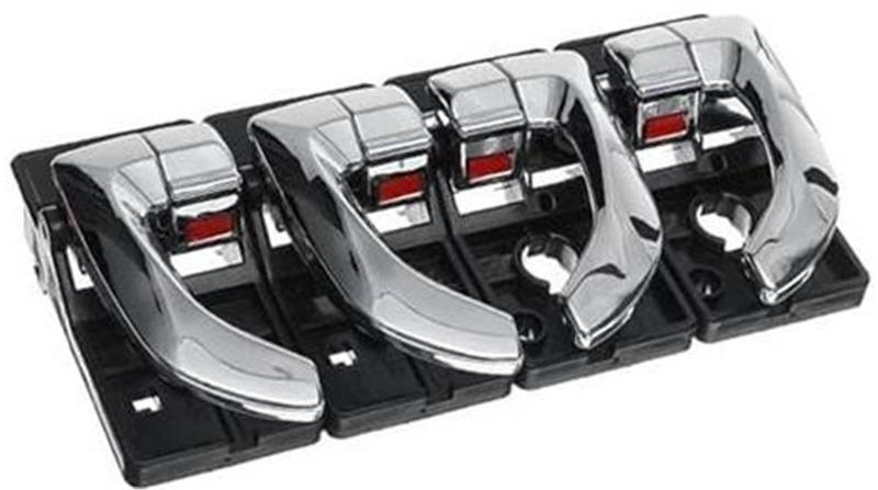 Wivplex 82620-2Z02, for Hyundai, for Tucson 2005 2006 2007 2008 2009 Autoinnenraum Innentürgriff Links rechts Set Zubehör Autotürzubehör(Black 4pcs Chrome) von Wivplex