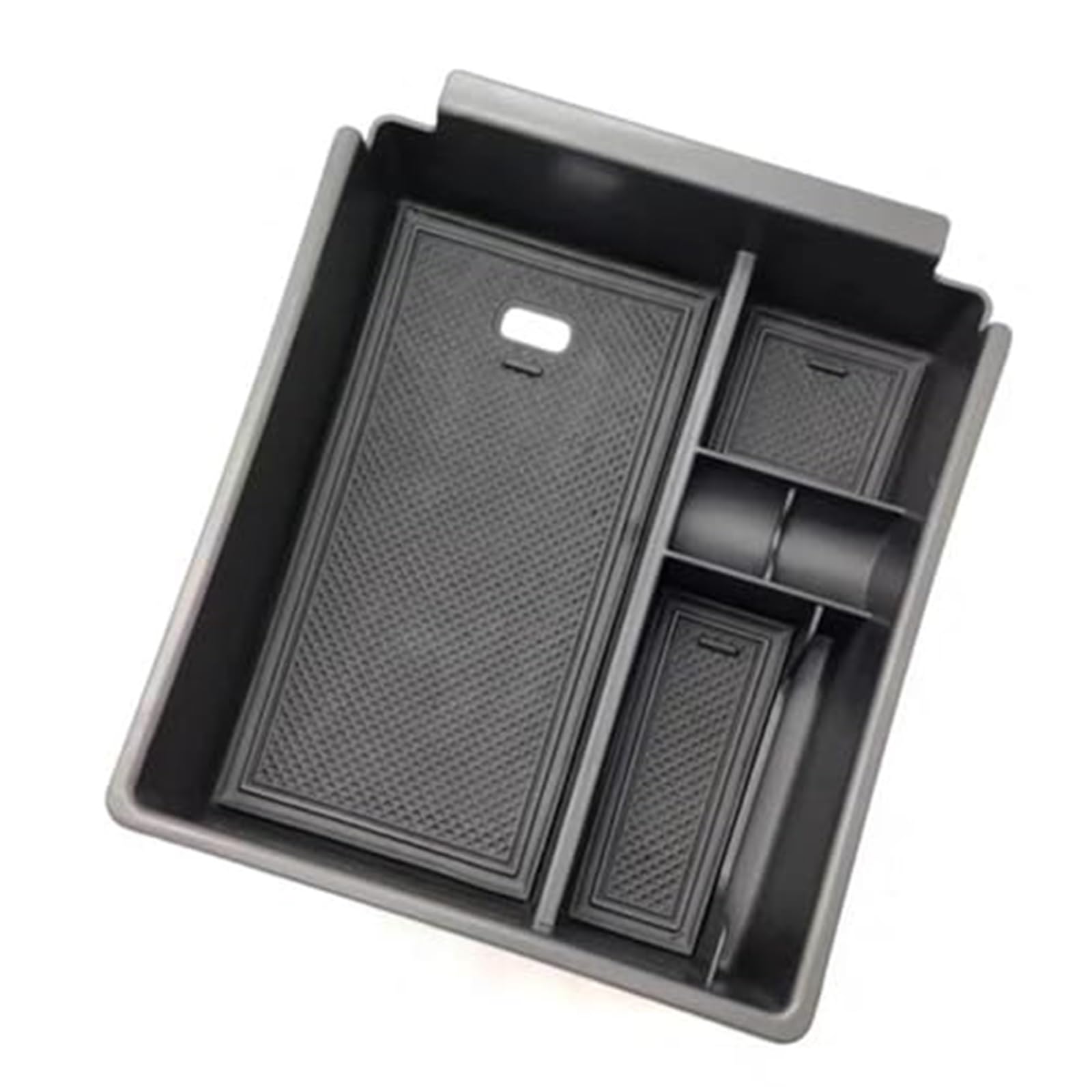 Wivplex Auto-Armlehnen-Aufbewahrungsbox, zentrales Mittelkonsolen-Organizer-Tablett, for Hyundai, for Tucson NX4, for Limited 2022(BLACK With Full Black Mat) von Wivplex