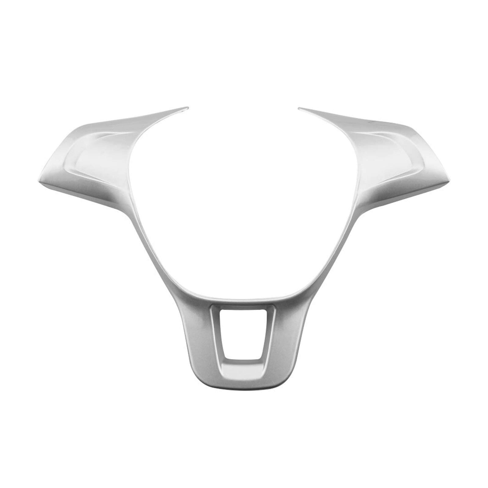 Wivplex Auto-Lenkradabdeckung, ABS-Chromverkleidung, for VW, for Golf, 7 GTI MK7, for Polo, 2014 2015, for Jetta, MK6 2015, Dekorationsaufkleber Lenkradverkleidung(Matt Silver) von Wivplex