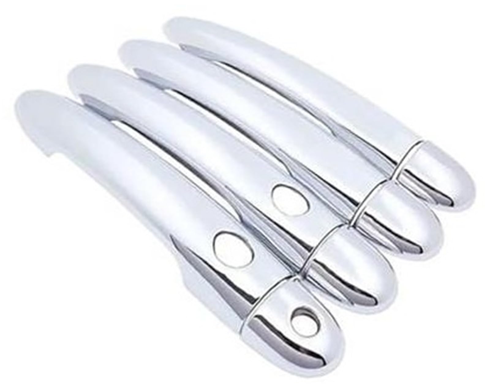 Wivplex Autoaußenseite vorne Links, for Clio III 2005 2006 2007 2008 2009 2010 2011 2012 Chrom Türgriffabdeckung Autozubehör Aufkleber Zierleiste Stylingkappe Außentürgriffabdeckung(Black F) von Wivplex