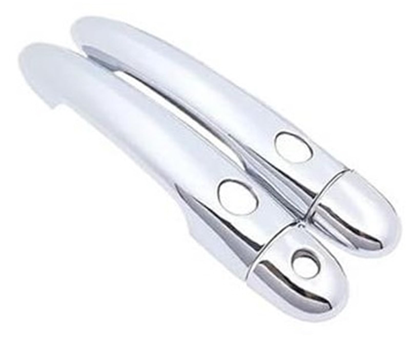 Wivplex Autoaußenseite vorne Links, for Clio III 2005 2006 2007 2008 2009 2010 2011 2012 Chrom Türgriffabdeckung Autozubehör Aufkleber Zierleiste Stylingkappe Außentürgriffabdeckung(Black M) von Wivplex