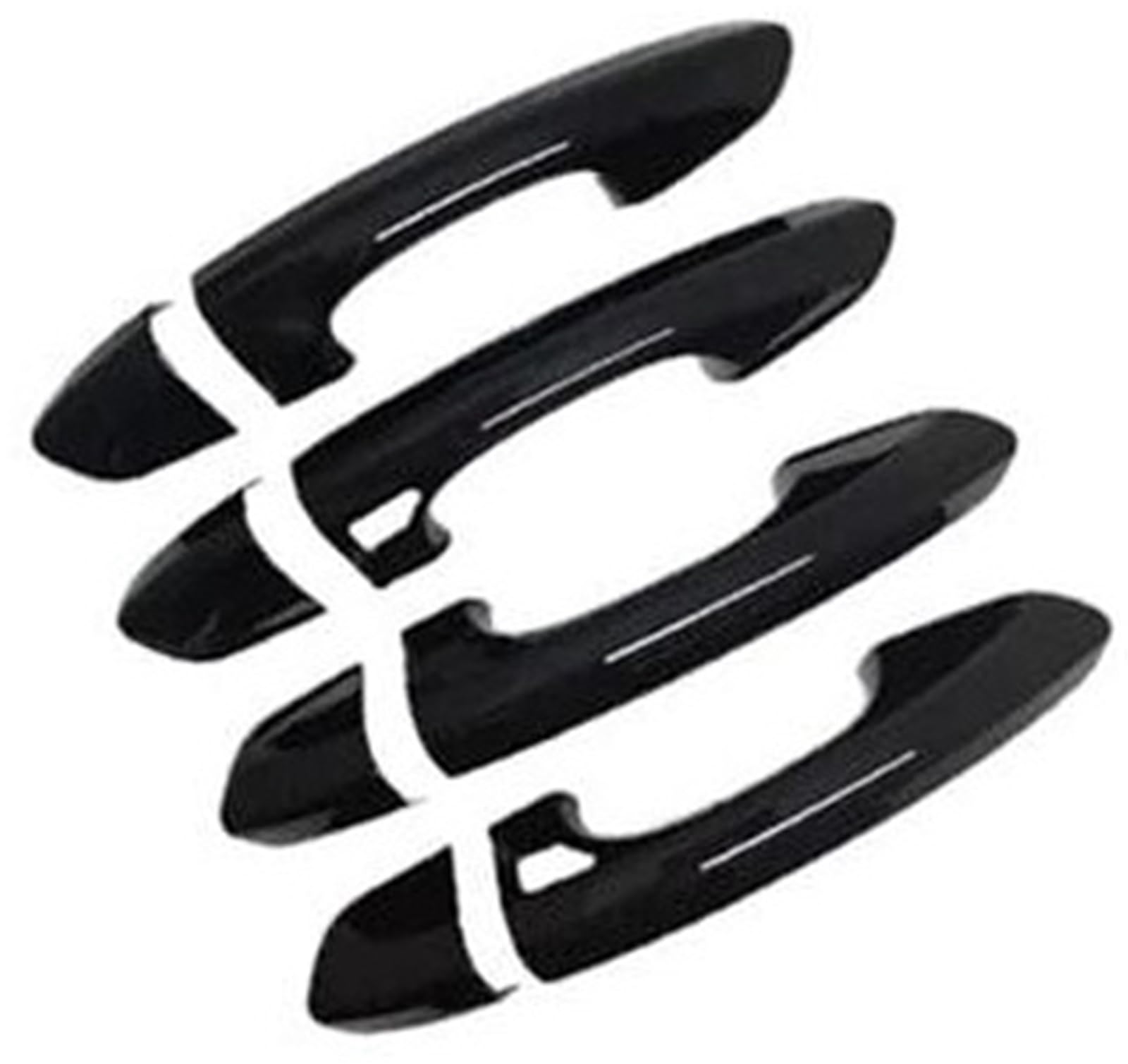 Wivplex Autoaußenseite vorne links, for Mondeo, for Fusion 5 MK5 CD391 2014~2022 Schwarz glänzend, for Smart, Türgriffabdeckung Aufkleber Zierleiste Autoschutzfolie Zubehör Außentürgriffabdeckung(BLAC von Wivplex