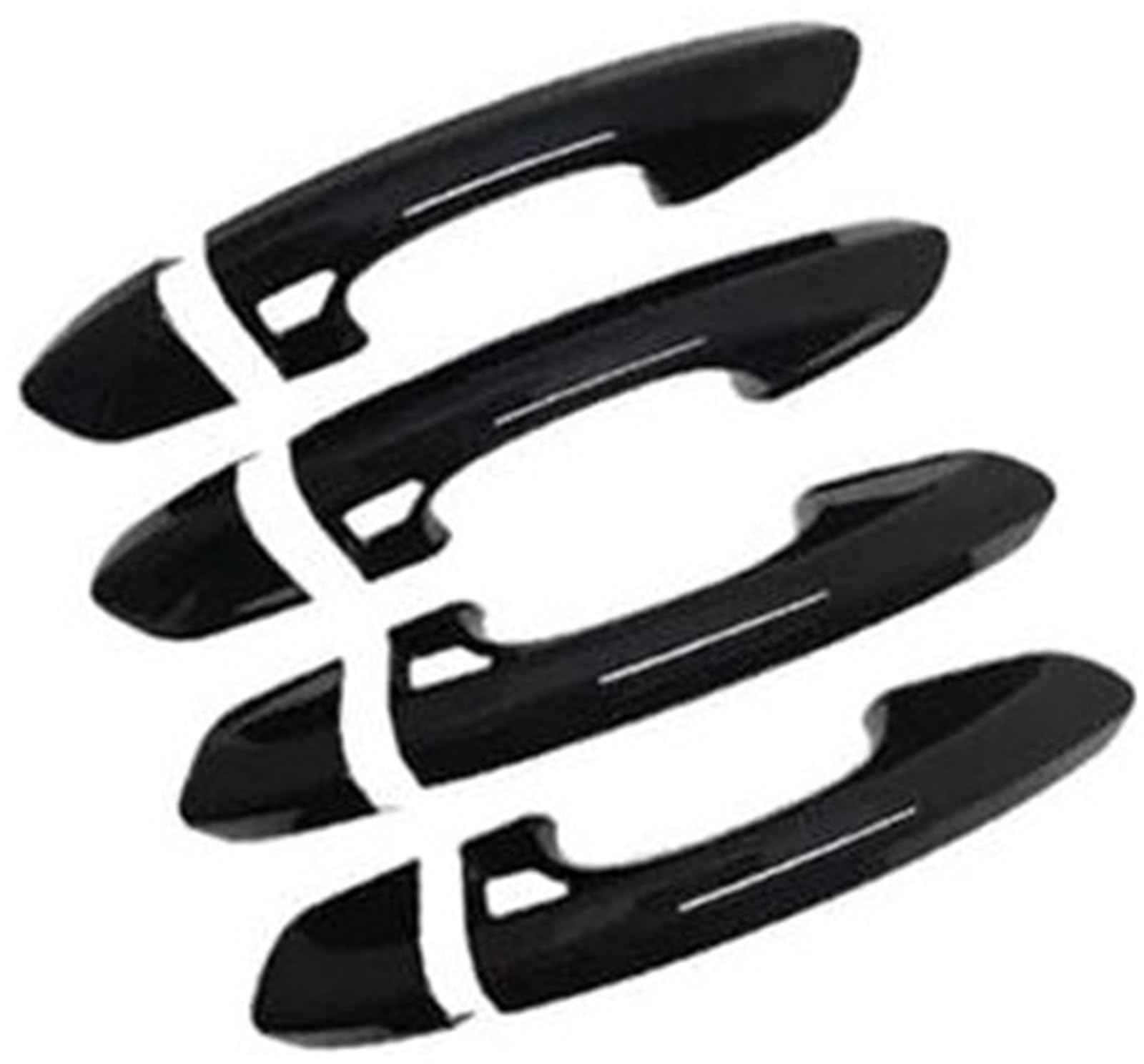 Wivplex Autoaußenseite vorne links, for Mondeo, for Fusion 5 MK5 CD391 2014~2022 Schwarz glänzend, for Smart, Türgriffabdeckung Aufkleber Zierleiste Autoschutzfolie Zubehör Außentürgriffabdeckung(BLAC von Wivplex