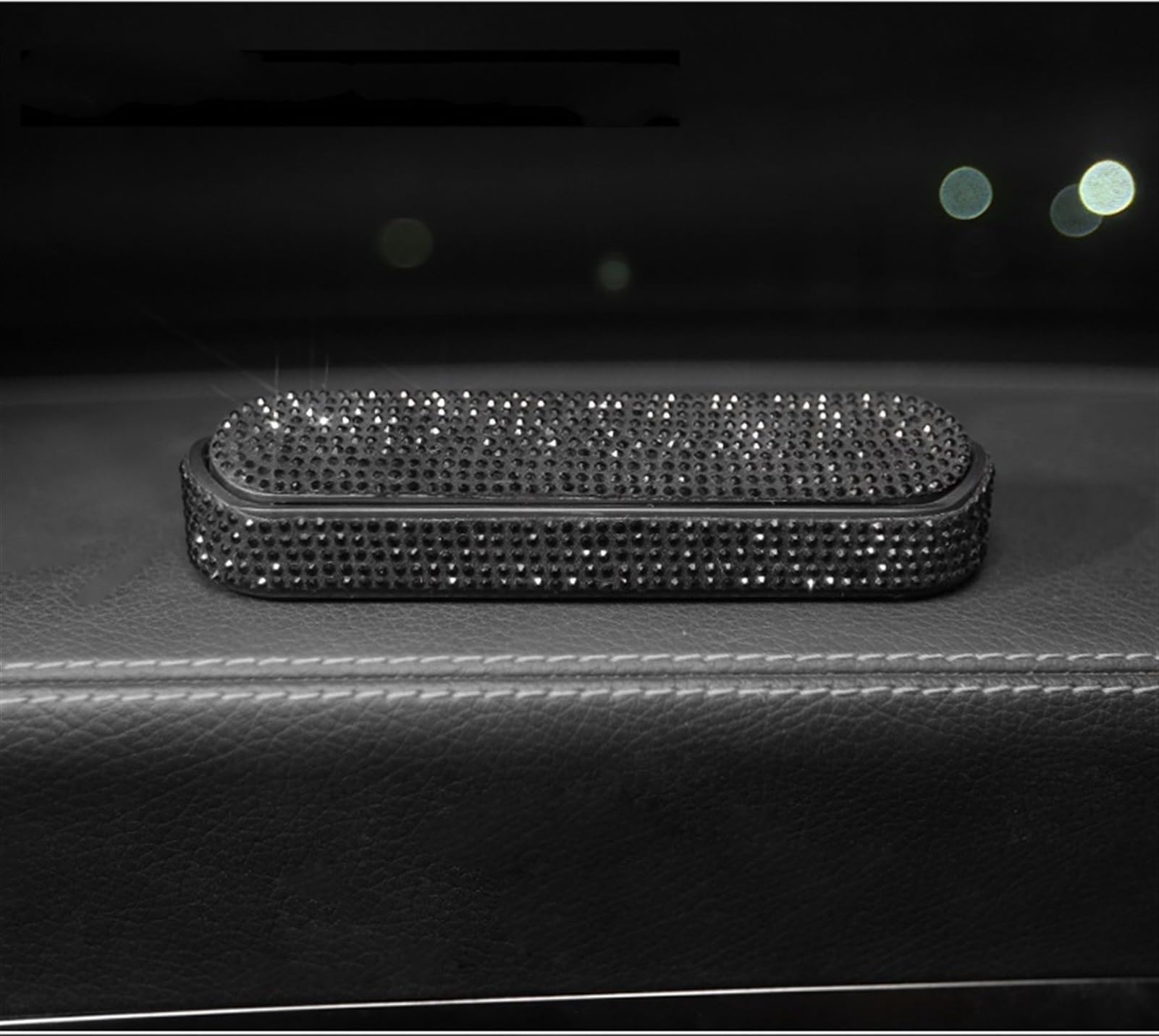 Wivplex Autozubehör Strass Bling Parkkarte Leuchtende Telefonnummernschild Aufkleber Versteckt Ersetzen Temporär Luftauslassabdeckung am Armaturenbrett(Black) von Wivplex