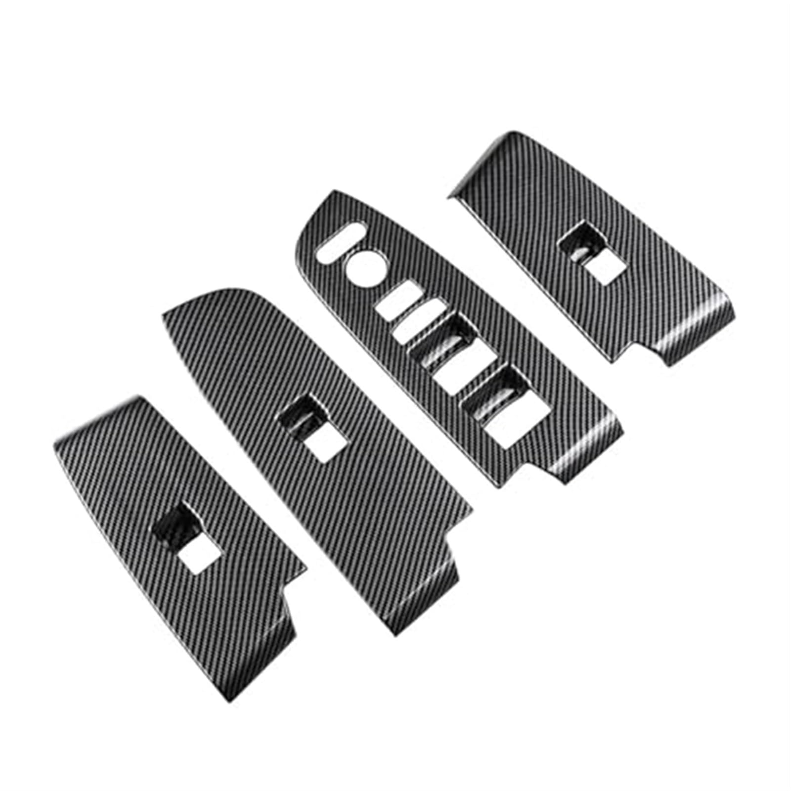 Wivplex Fensterglas-Lift-Taste, Zierschalter for HRV HR-V, for Vezel, 2021 2022 RHD, Carbon Fiber Armlehne Panel Aufkleber Abdeckung Tür Fenster Steuerung Zierleiste Blende für Fensterheberschalter von Wivplex