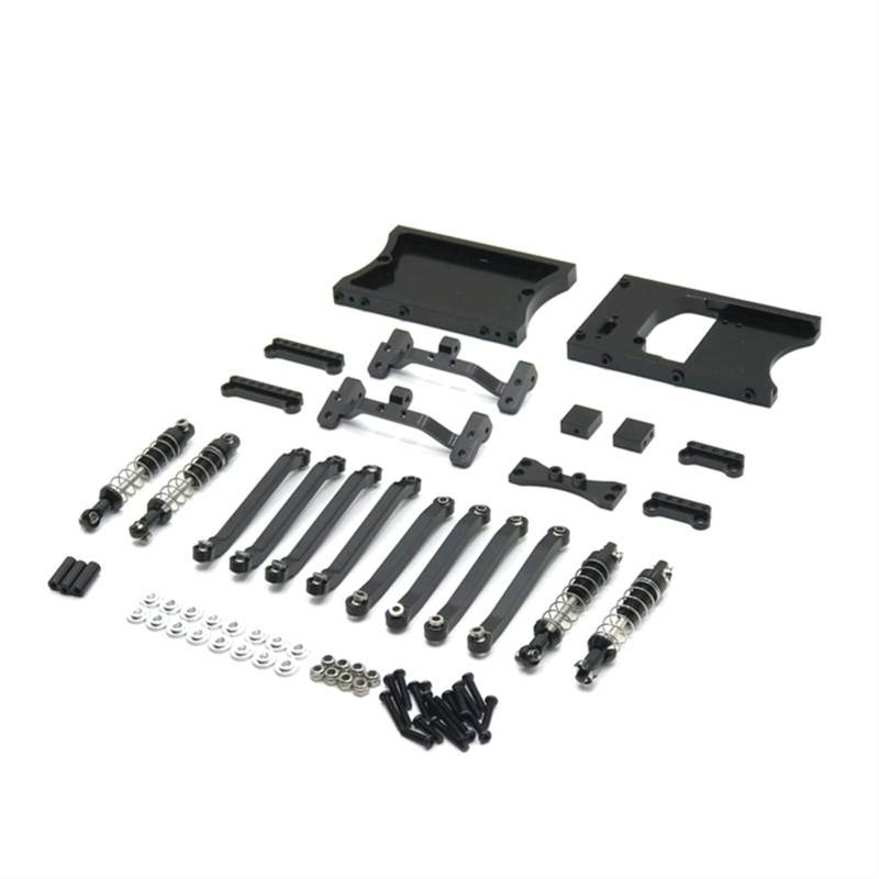 Wivplex Fernbedienung Auto Teile Metall Upgrade Kit Rc Autos Off Road 4x4 Rc Auto 4WD, for MN 1/12 D90 D91 D96 MN98 99S Rc-Auto-Stoßdämpferhalterung(Black) von Wivplex