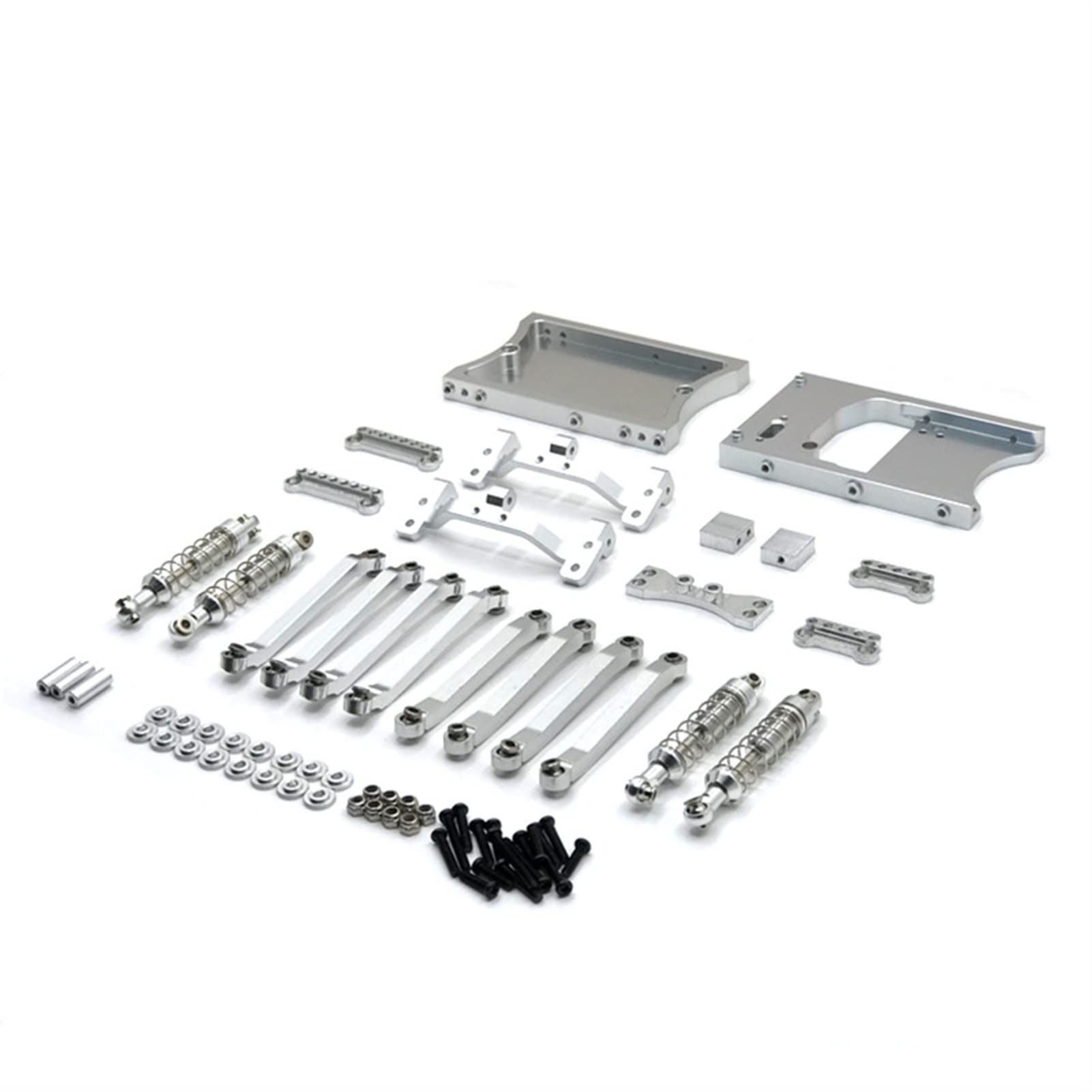 Wivplex Fernbedienung Auto Teile Metall Upgrade Kit Rc Autos Off Road 4x4 Rc Auto 4WD, for MN 1/12 D90 D91 D96 MN98 99S Rc-Auto-Stoßdämpferhalterung(Silver) von Wivplex