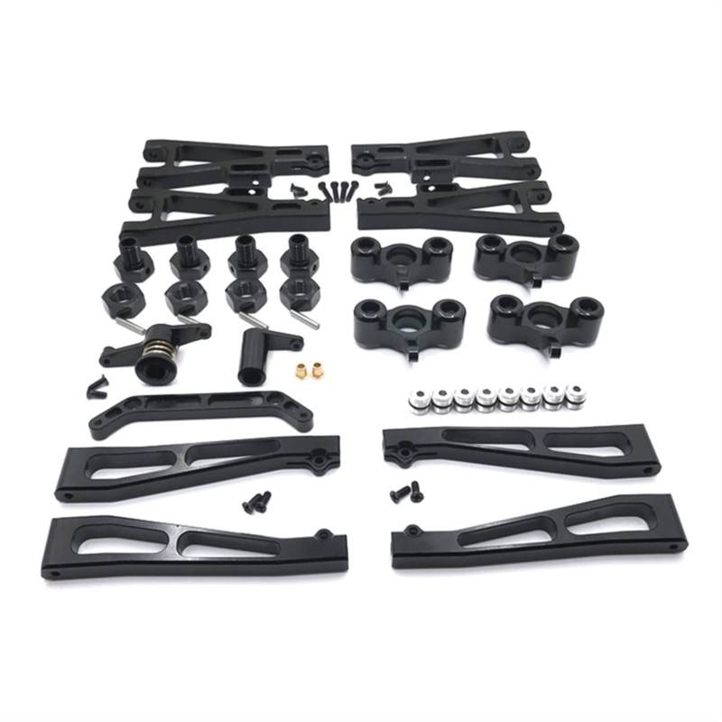 Wivplex Fernbedienung Auto Teile Metall Upgrade und Modifikation Teile Kit Zusammenfassung, for JLB Golden Cheetah 1/10 J3 Rc-Auto-Stoßdämpferhalterung(Black) von Wivplex