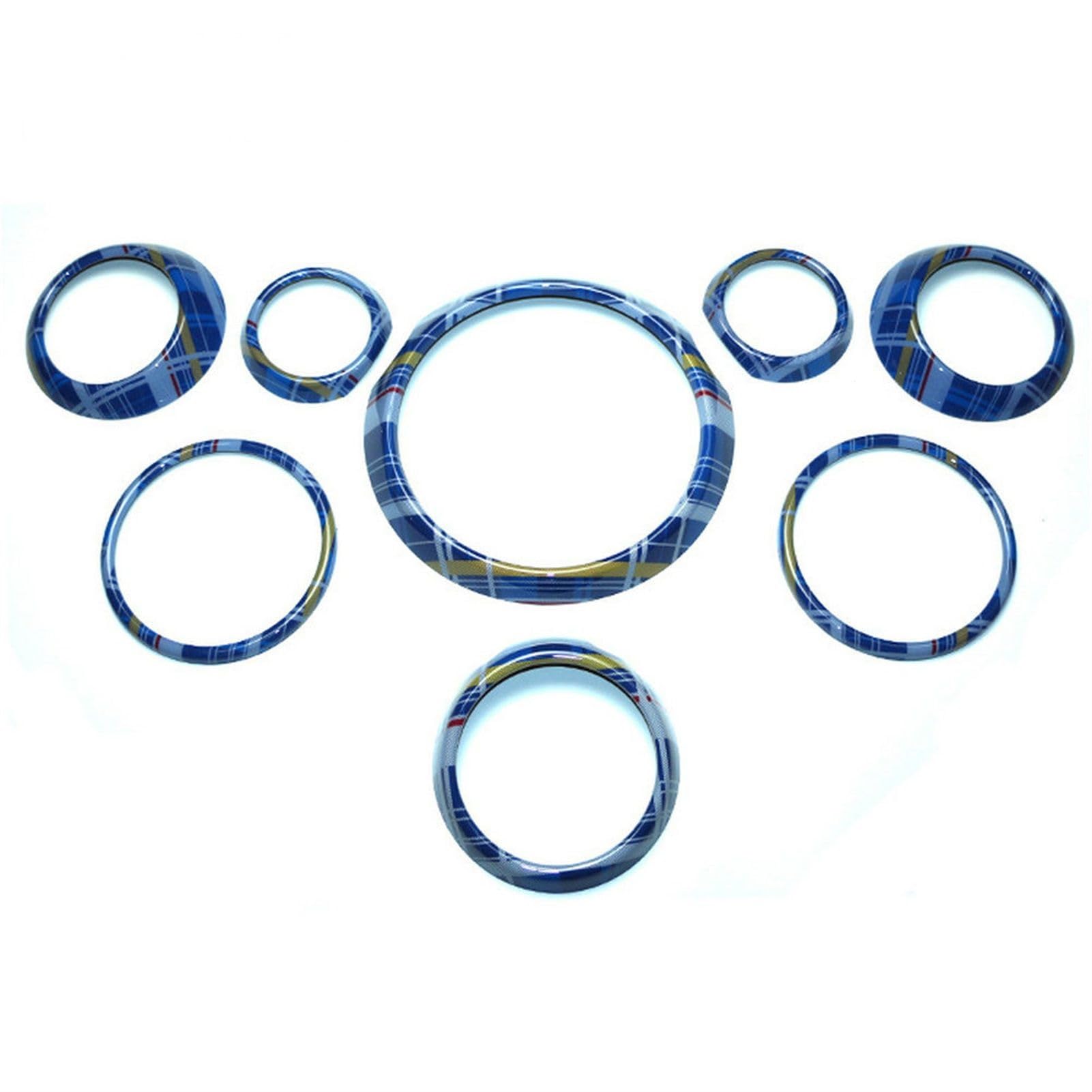 Wivplex For MINI, Countryman R60, Auto-Styling, Innendekoration, Aufkleberabdeckung, Cooper R60, Zubehör, R60 Luftauslassabdeckung am Armaturenbrett(R60 Blue) von Wivplex