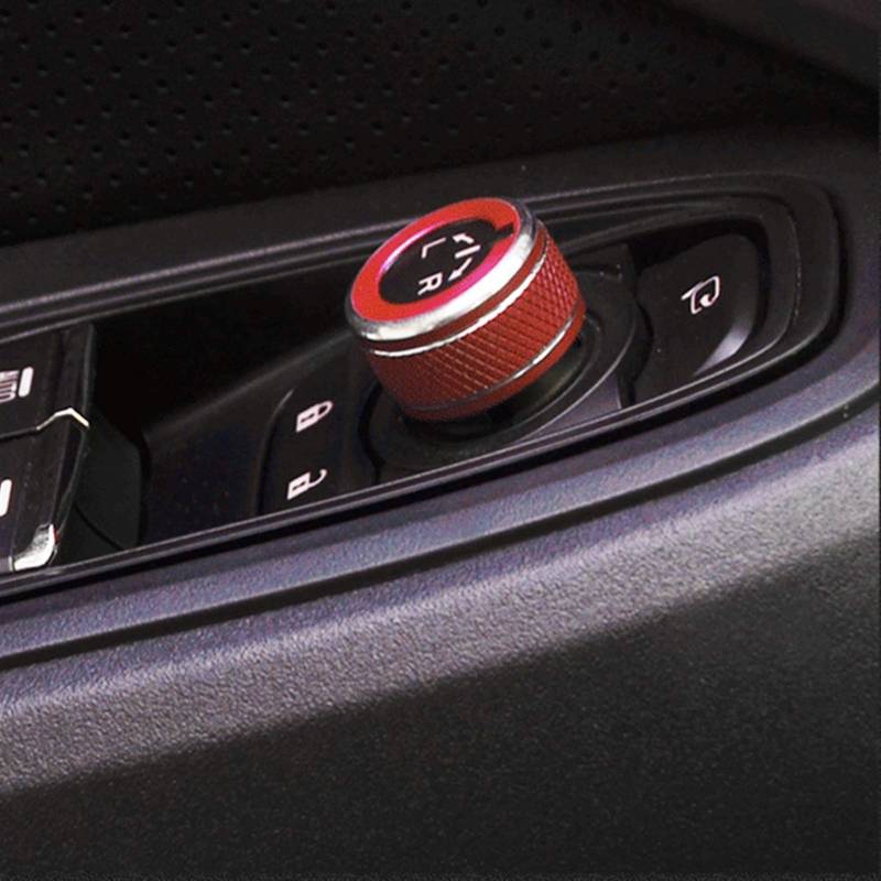 Wivplex For Subaru XV Outback Forester Zubehör Rückspiegel Adjustment Knopf Knob Abdeckung Dekorative Ring-Innenausstattung Luftauslassabdeckung am Armaturenbrett(Red,For XV 18 20) von Wivplex