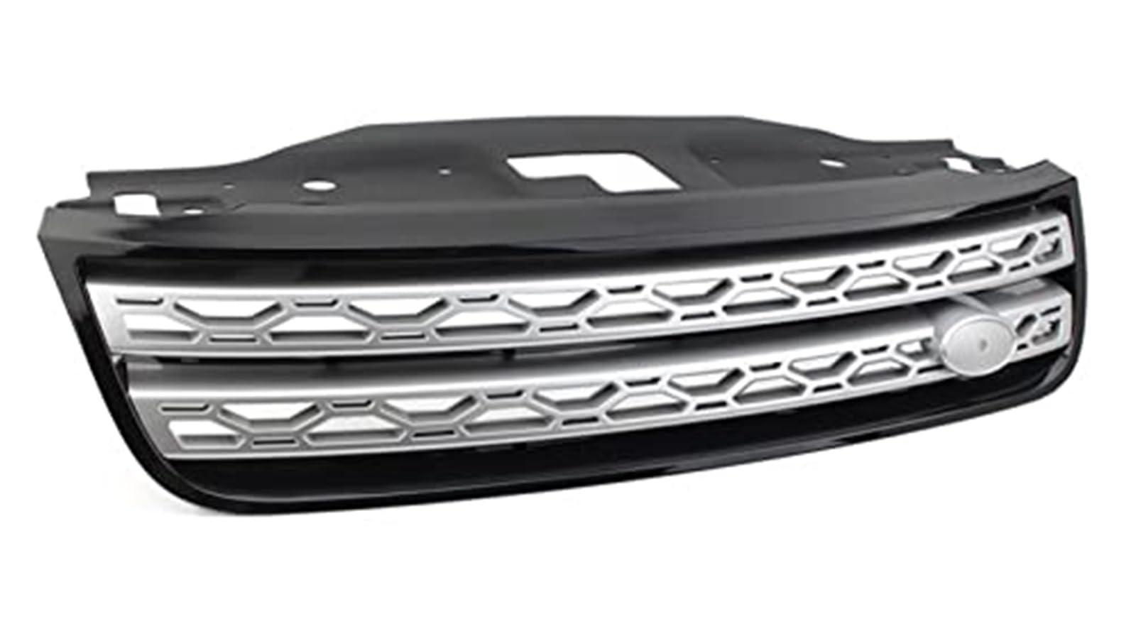 Wivplex Frontgrill, Auto-Frontstoßstangengrill, Lufteinlass-Kühlergrill, for Discovery 5 2017–2021, schwarzer Frontgrill Foglight-Augenbraue(Black Bright Silver) von Wivplex