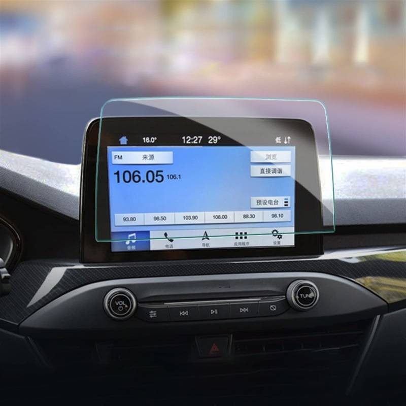 Wivplex Gehärteter Auto-GPS-Navigations-Displayschutz, LCD-Touch-Display, Filmaufkleber, Zubehör, for Ford, for Focus, 3 4 MK3 MK4 2019 2020 Displayschutzfolie(8inch 176X99mm HD) von Wivplex