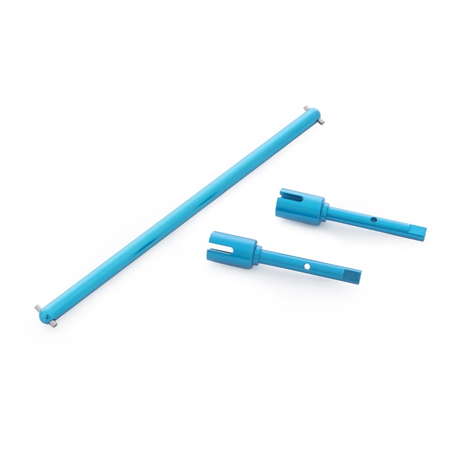 Wivplex Lenksatz aus Aluminiumlegierung, Dog Bone-Antriebswelle, Propellergelenk aufrecht, for Tamiya, for TT02-Chassis 1/10 RC On Road Car Aufhängungsarm-Set(Joint Shaft Blue) von Wivplex