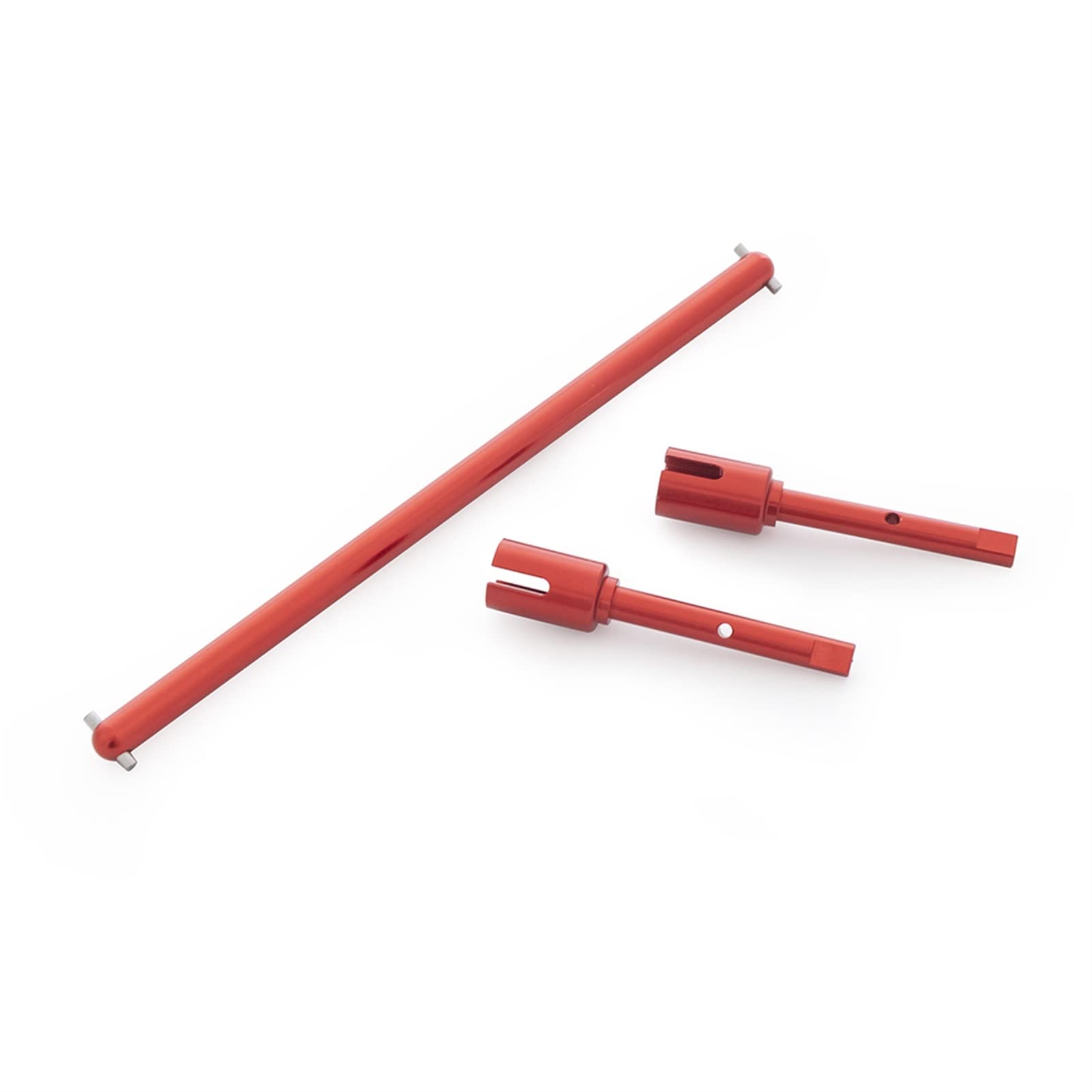 Wivplex Lenksatz aus Aluminiumlegierung, Dog Bone-Antriebswelle, Propellergelenk aufrecht, for Tamiya, for TT02-Chassis 1/10 RC On Road Car Aufhängungsarm-Set(Joint Shaft Red) von Wivplex