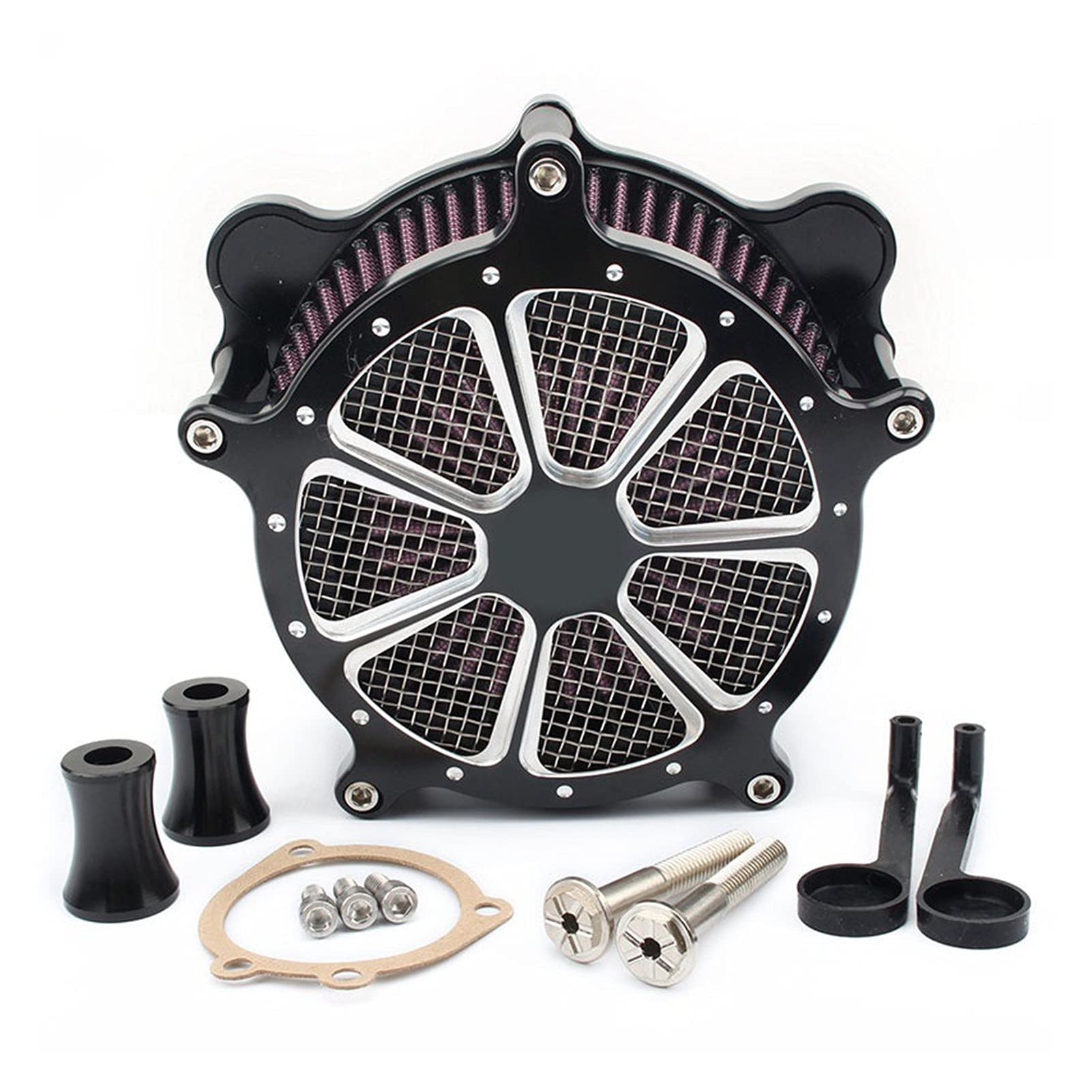 Wivplex Luftfilter-Ansaugreiniger Venturi Contrast Cut, for Harley, Dyna Softail Touring Road King Glide Fat Boy Twin Cam EVO 1993-1999 Luftfilter(A) von Wivplex