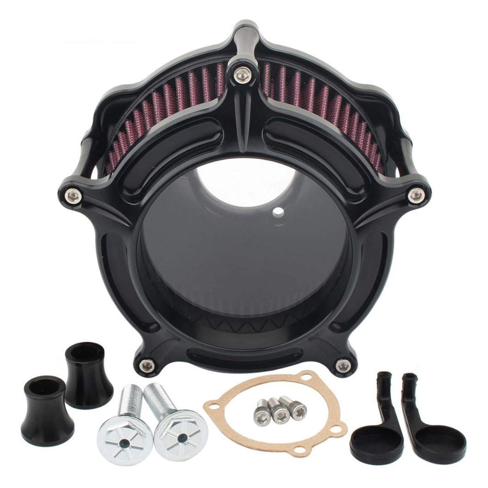 Wivplex Luftfilter Motorrad Klar CNC Intake Reiniger Kits, for Harley, Sportster Iron 883 XL883 XL1200 48 72 1991-2019 Filtro Aire Moto Luftfilter(0359) von Wivplex