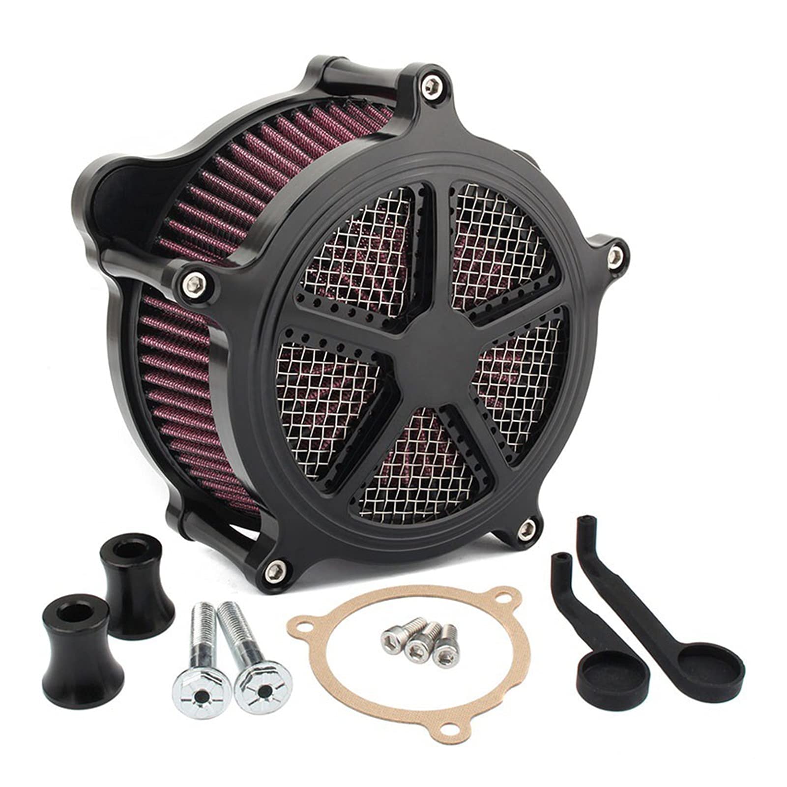 Wivplex Luftfiltersystem Venturi CNC Aluminium, for Harley, Touring Road Glide Limited 2017-2020 Softail Sport Glide Street Bob 2018-2020 Luftfilter(C) von Wivplex