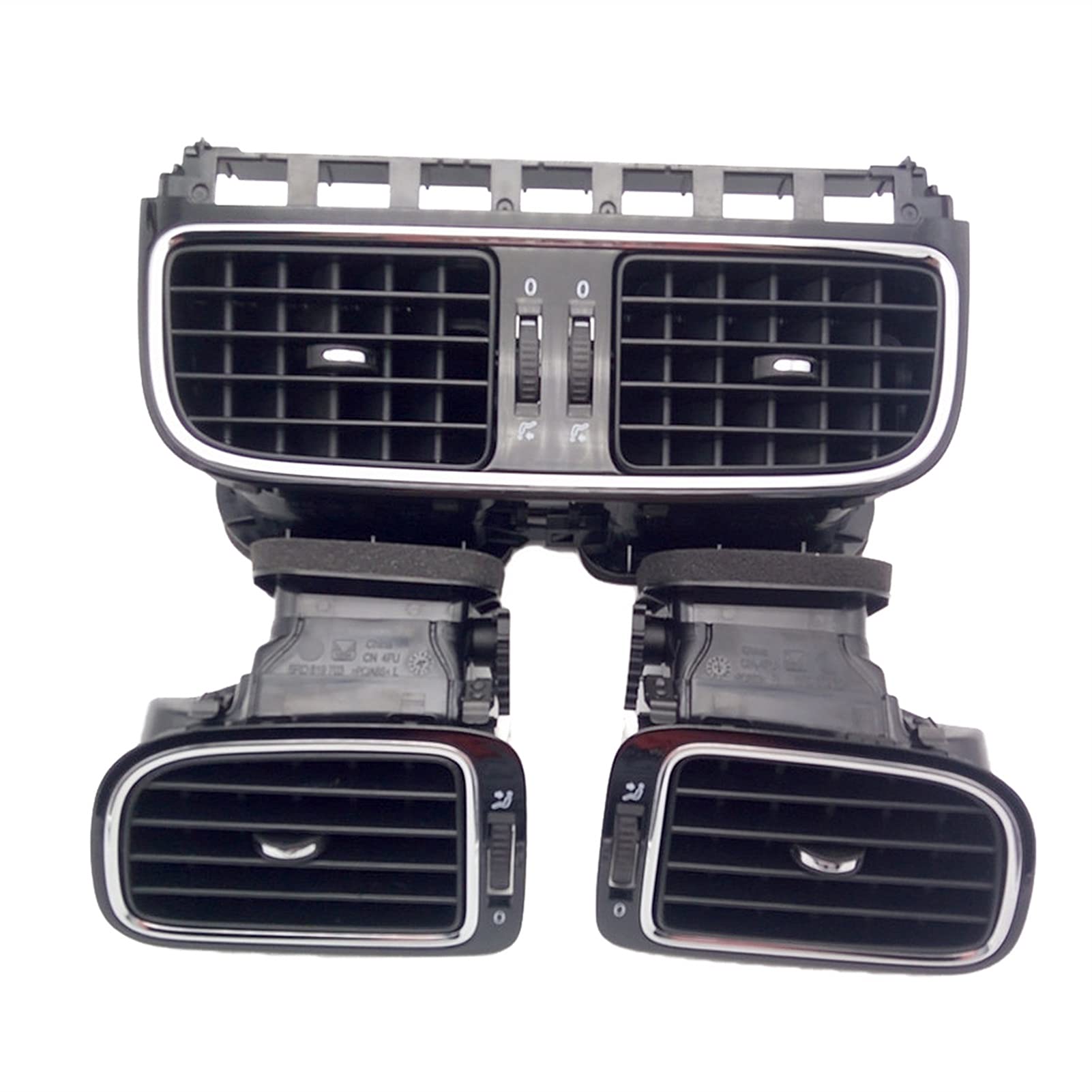 Wivplex Matta Black Rechts Links Zentrales Armaturenbrett AC Air Outlet Vent, for VW, for Polo 2011 2012 2013 6RD819728 6RD819703 6RD819704 Austausch der Klimaanlagen-Entlüftung(1 Set) von Wivplex