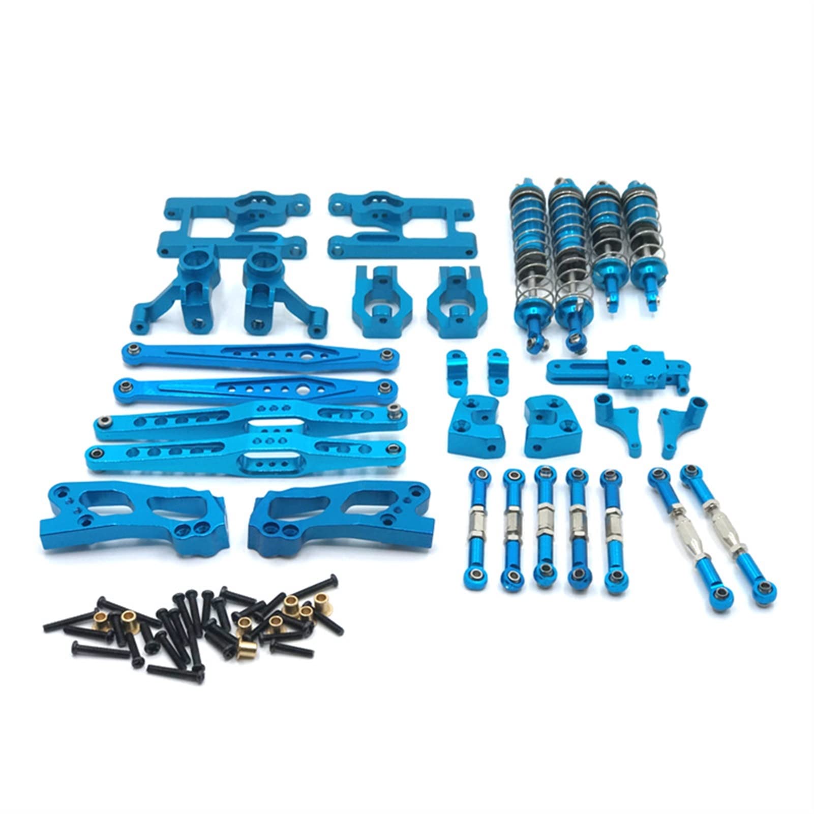 Wivplex Metall C, for Sitz, Lenkbecher-Stoßdämpfer-Adapter-Set, RC-Autoteile, for WLtoys, 1/12 12427 12428 Rc-Auto-Stoßdämpferhalterung(Blue) von Wivplex