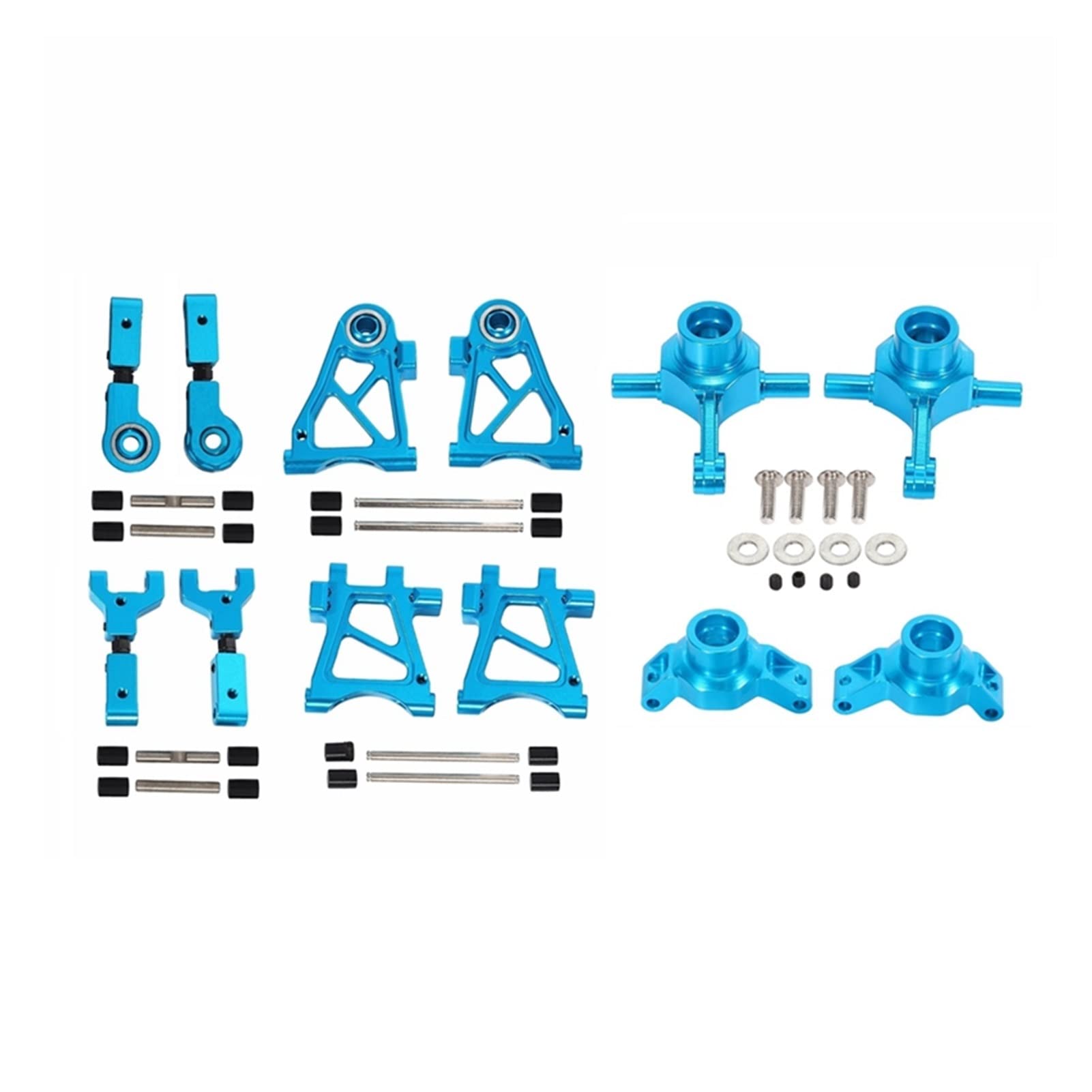 Wivplex Metall Querlenker Achsschenkel Nabenträgersatz, for Tamiya, for TT-02 TT02 1/10 RC Auto Upgrade Teile Zubehör Aufhängungsarm-Set von Wivplex