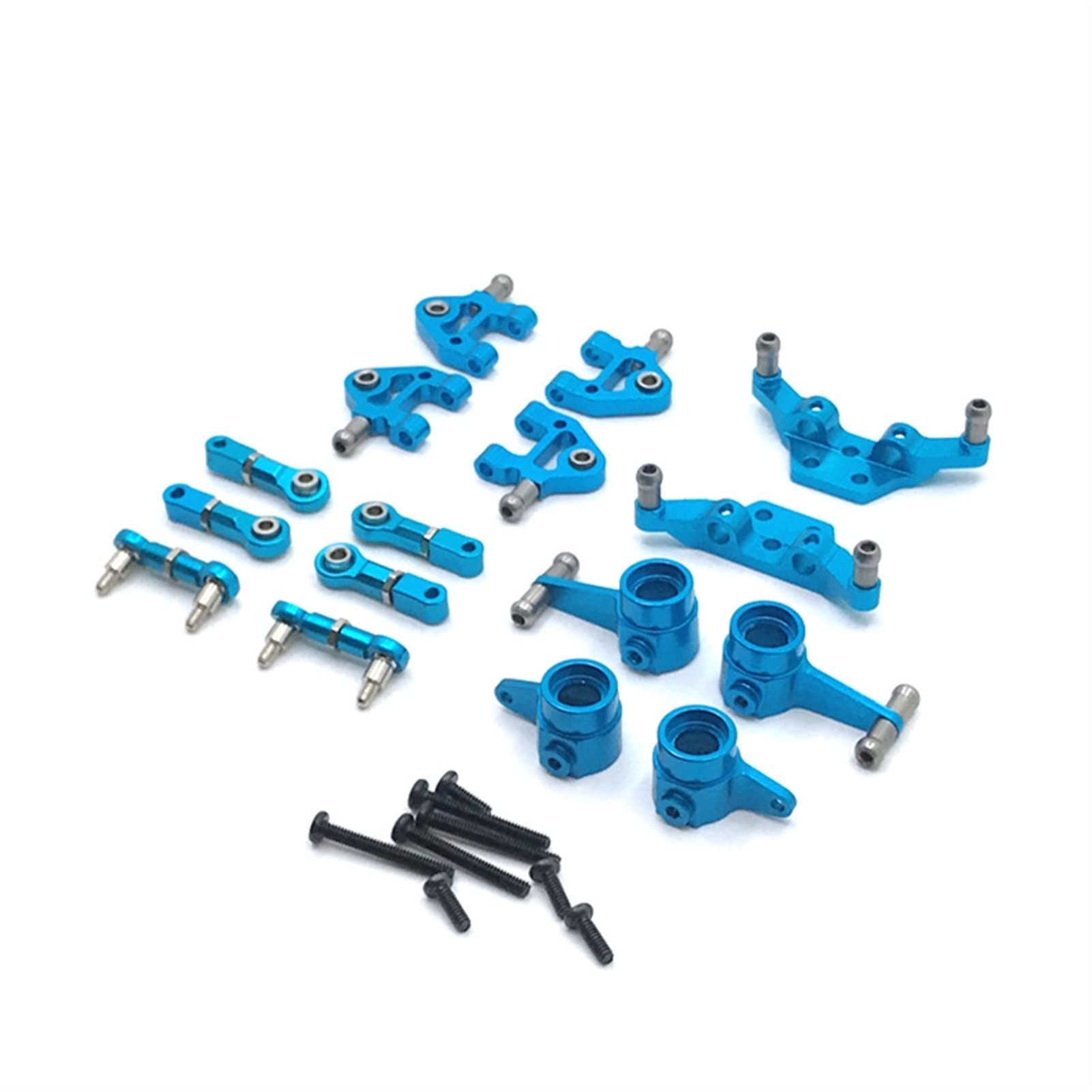 Wivplex Metall-Upgrade-Teile, ferngesteuertes Auto-Upgrade-Modifikationsset, for WLtoys, K969 K979 K989 K999 P929 Rc-Auto-Stoßdämpferhalterung(Blue) von Wivplex